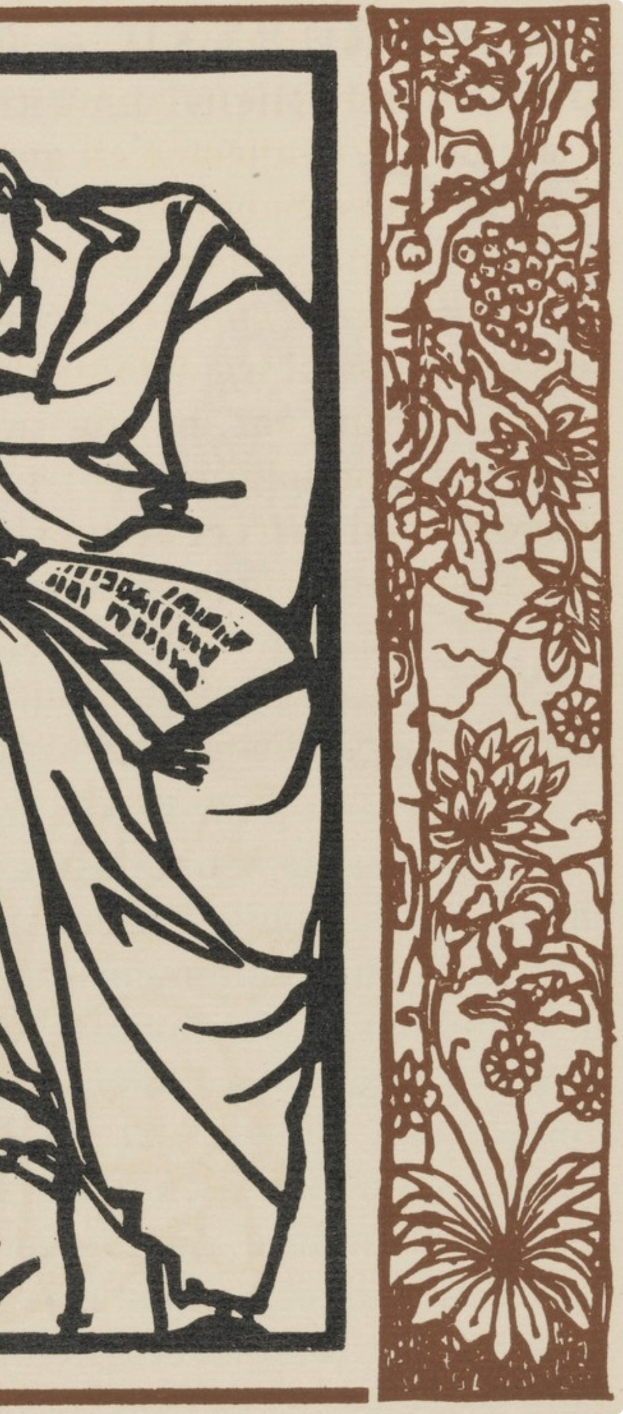 Composition (Morane, N° 100), Les Petites Fleurs de St. Françoise, Émile Bernard - Beige Landscape Print by Emile Bernard