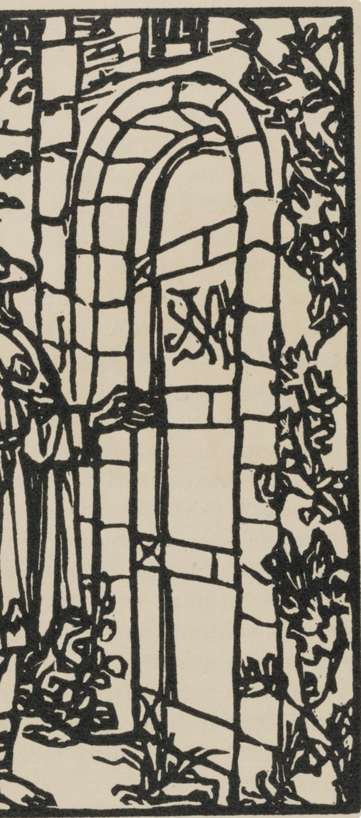 Composition (Morane, N° 100), Les Petites Fleurs de St. Françoise, Émile Bernard - Beige Landscape Print by Emile Bernard