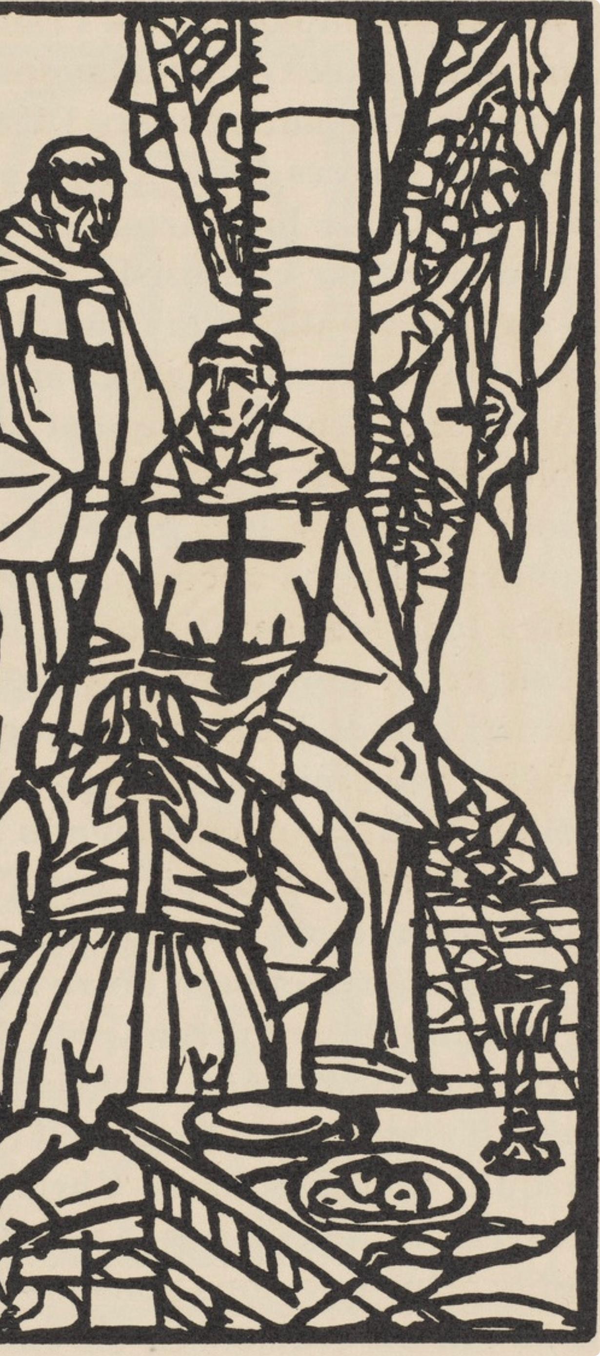Composition (Morane, N° 100), Les Petites Fleurs de St. Françoise, Émile Bernard - Beige Landscape Print by Emile Bernard