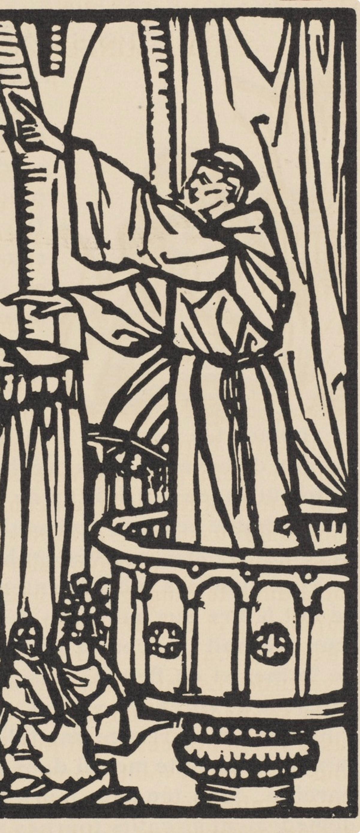 Composition (Morane, N° 100), Les Petites Fleurs de St. Françoise, Émile Bernard - Beige Landscape Print by Emile Bernard