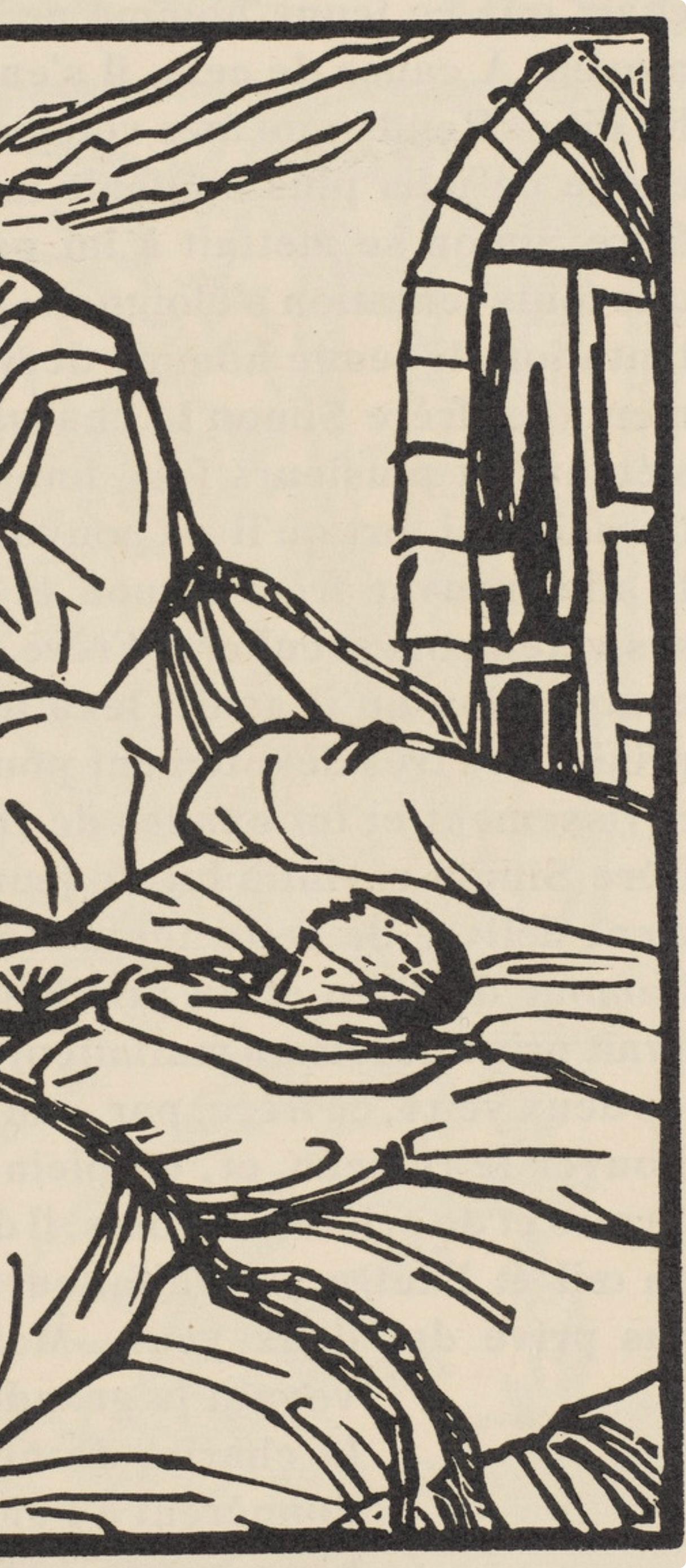 Komposition (Morane, N° 100), Les Petites Fleurs de St. Françoise, Émile Bernard (Beige), Landscape Print, von Emile Bernard