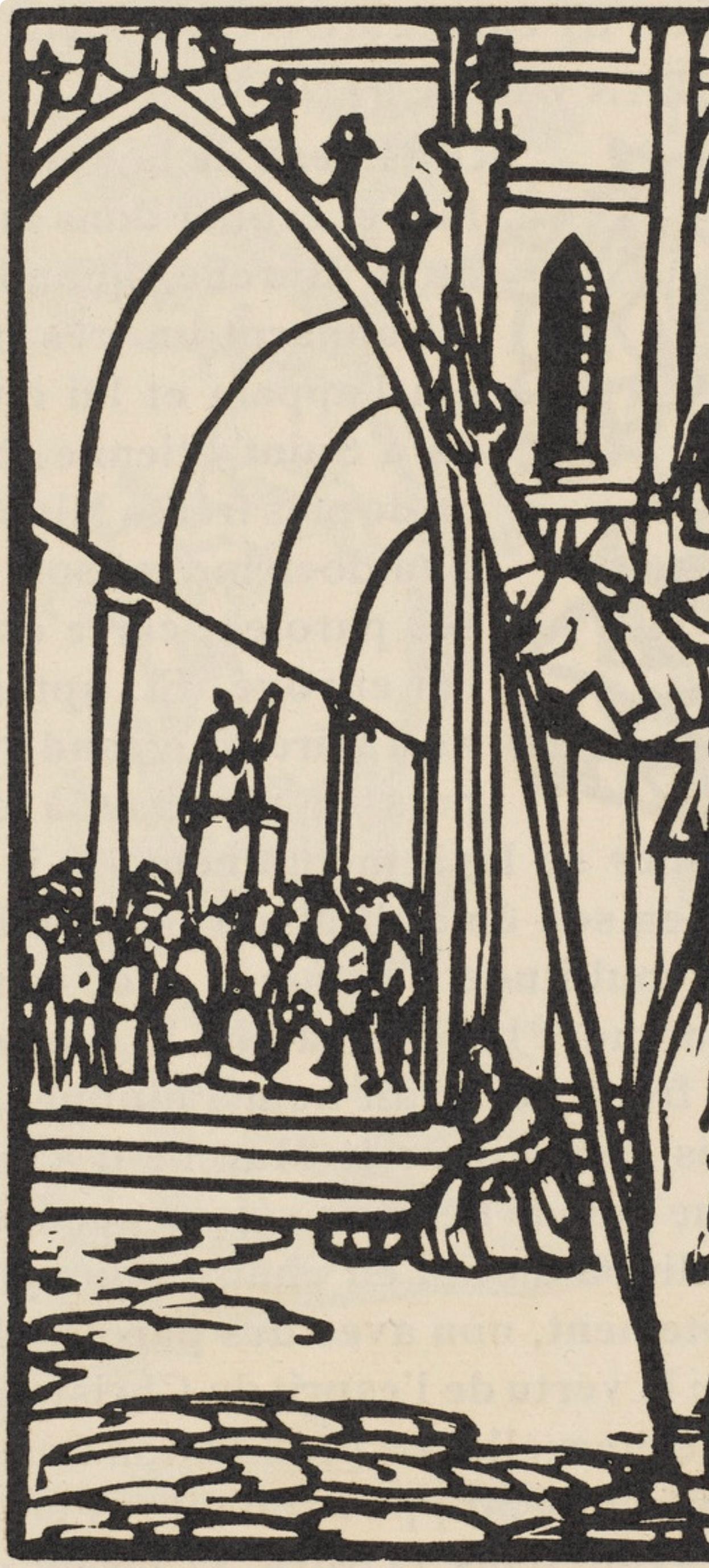 Komposition (Morane, N° 100), Les Petites Fleurs de St. Françoise, Émile Bernard (Beige), Landscape Print, von Emile Bernard