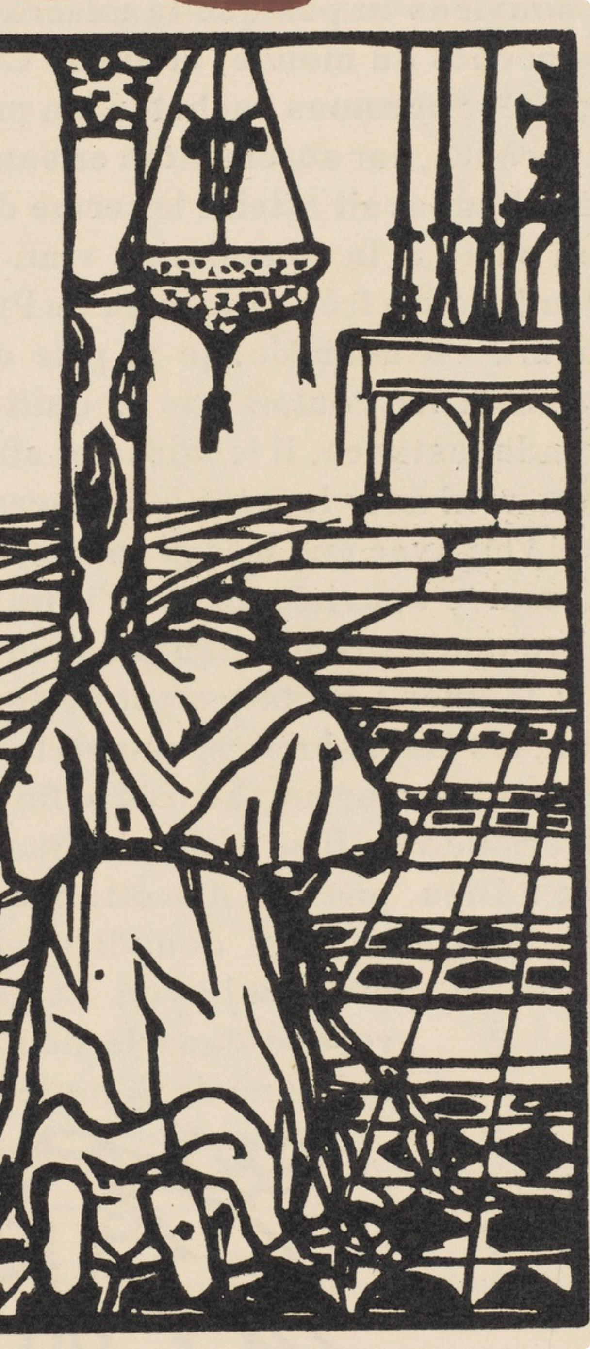Composition (Morane, N° 100), Les Petites Fleurs de St. Françoise, Émile Bernard - Beige Landscape Print by Emile Bernard
