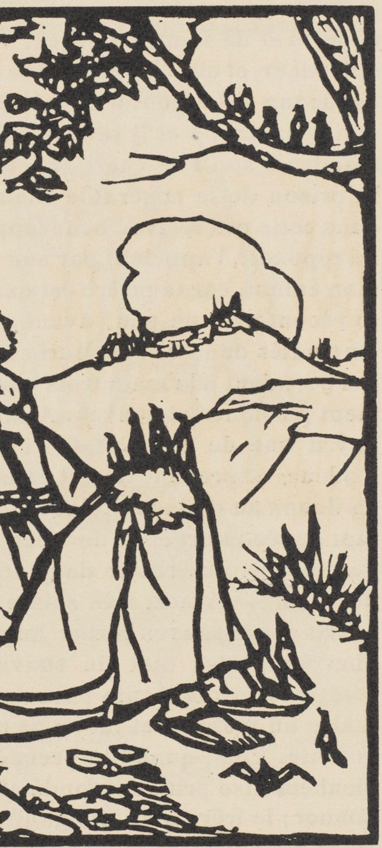 Composition (Morane, N° 100), Les Petites Fleurs de St. Françoise, Émile Bernard - Beige Figurative Print by Emile Bernard