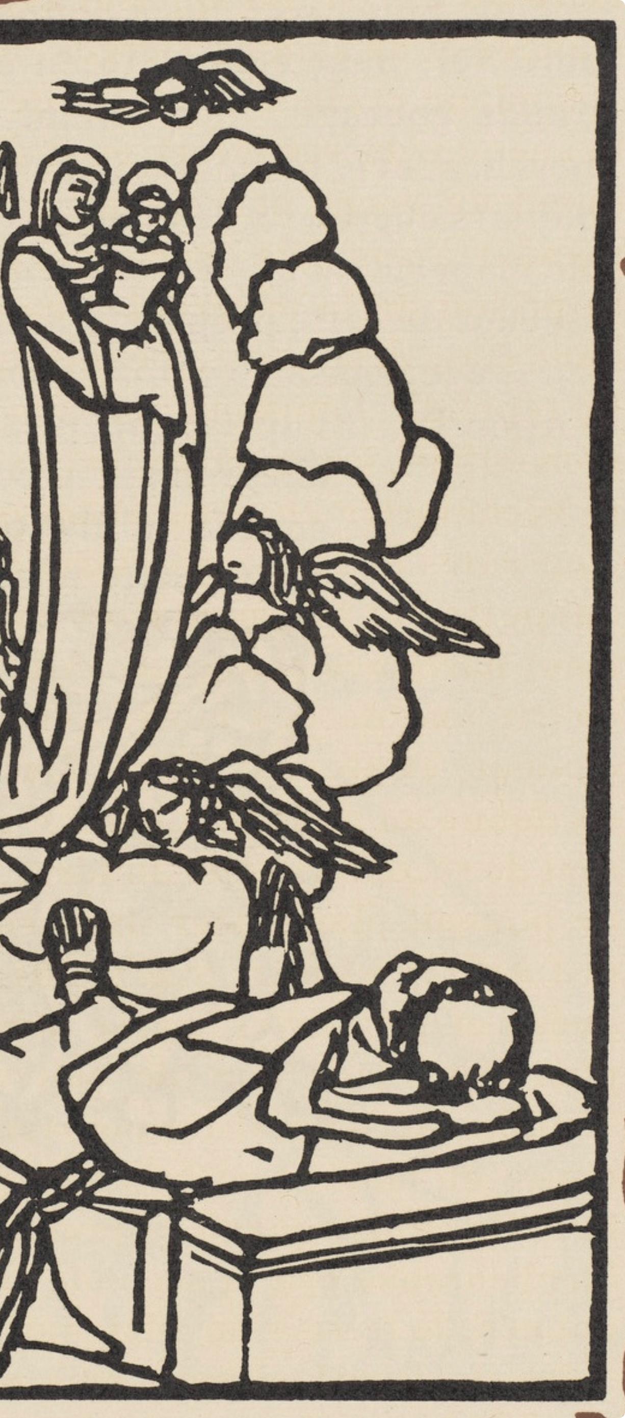 Composition (Morane, N° 100), Les Petites Fleurs de St. Françoise, Émile Bernard - Beige Figurative Print by Emile Bernard