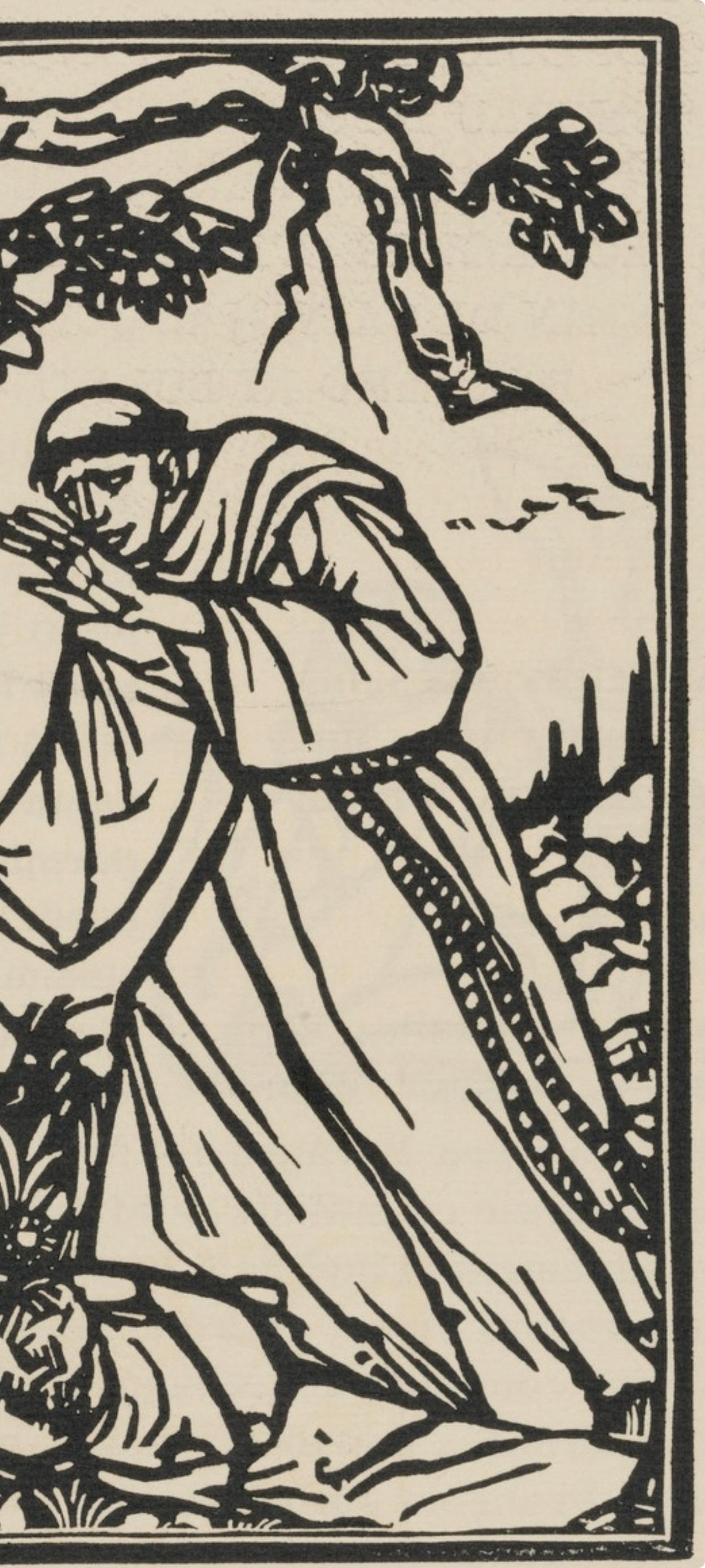 Komposition (Morane, N° 100), Les Petites Fleurs de St. Françoise, Émile Bernard (Beige), Landscape Print, von Emile Bernard