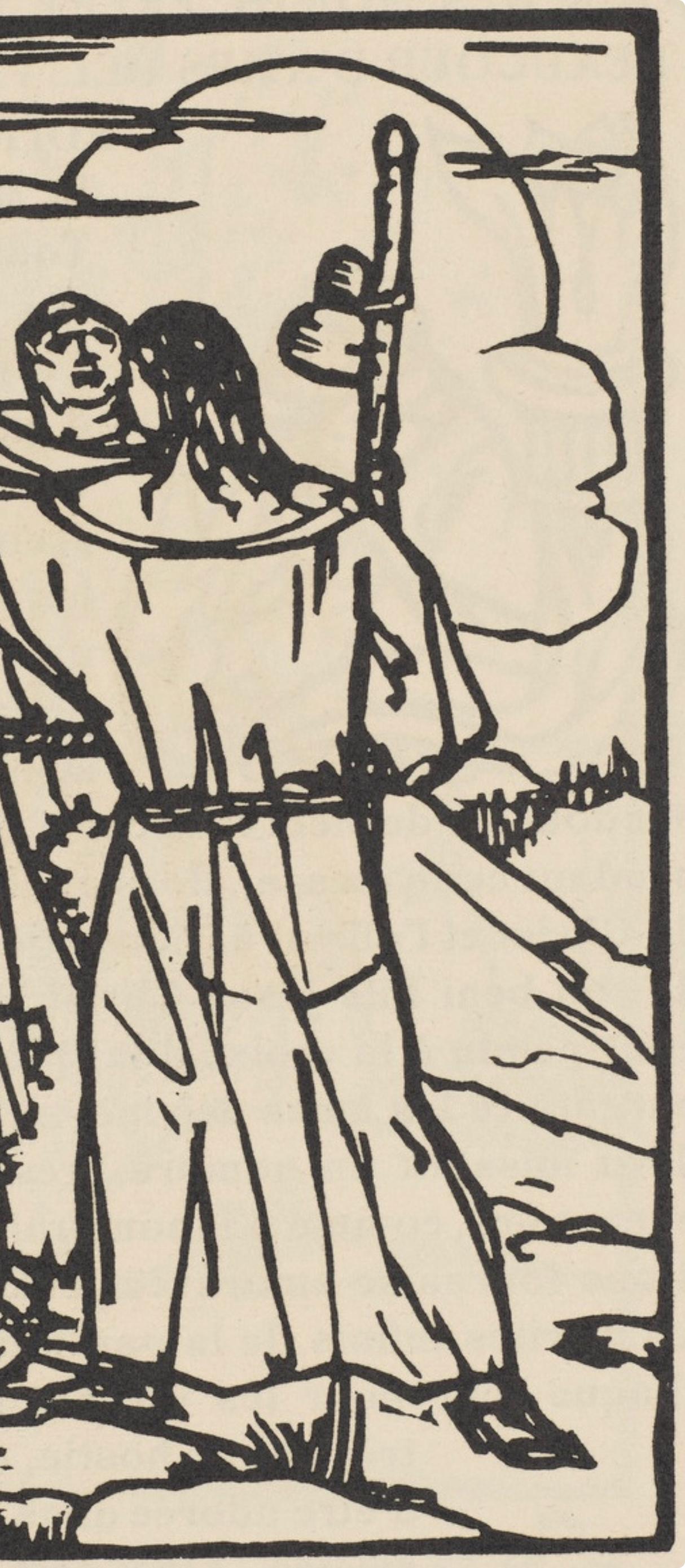 Composition (Morane, N° 100), Les Petites Fleurs de St. Françoise, Émile Bernard - Beige Figurative Print by Emile Bernard