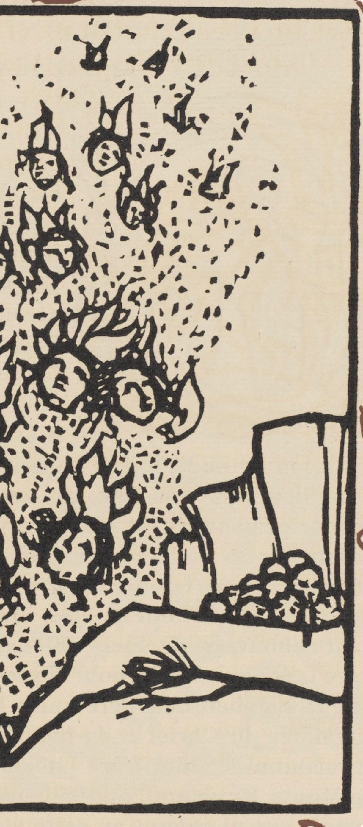 Composition (Morane, N° 100), Les Petites Fleurs de St. Françoise, Émile Bernard - Beige Landscape Print by Emile Bernard