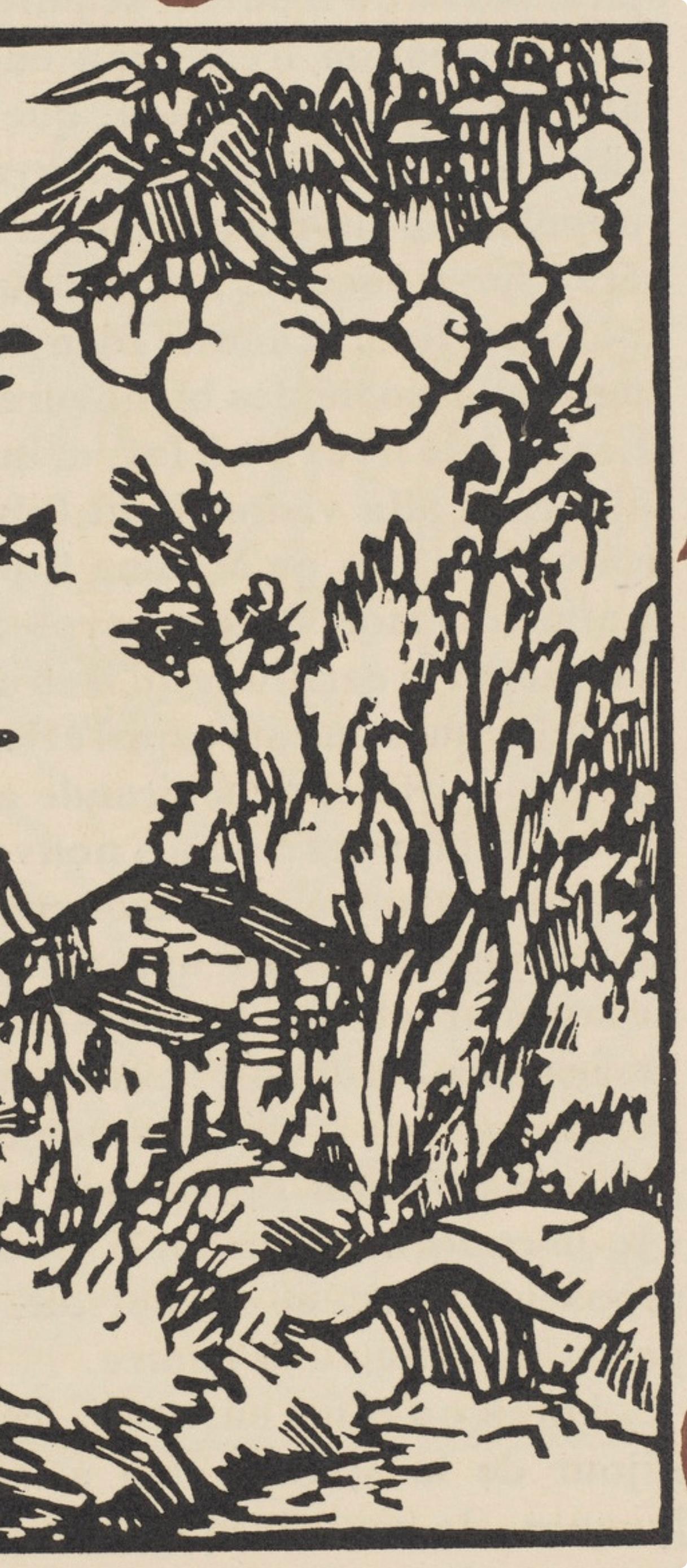 Composition (Morane, N° 100), Les Petites Fleurs de St. Françoise, Émile Bernard - Beige Figurative Print by Emile Bernard