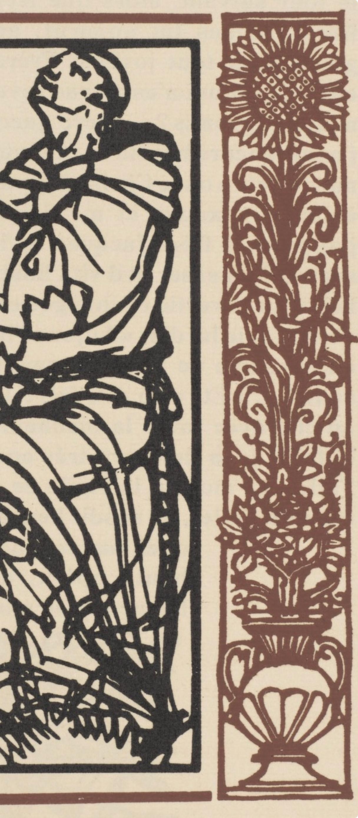 Composition (Morane, N° 100), Les Petites Fleurs de St. Françoise, Émile Bernard - Beige Figurative Print by Emile Bernard