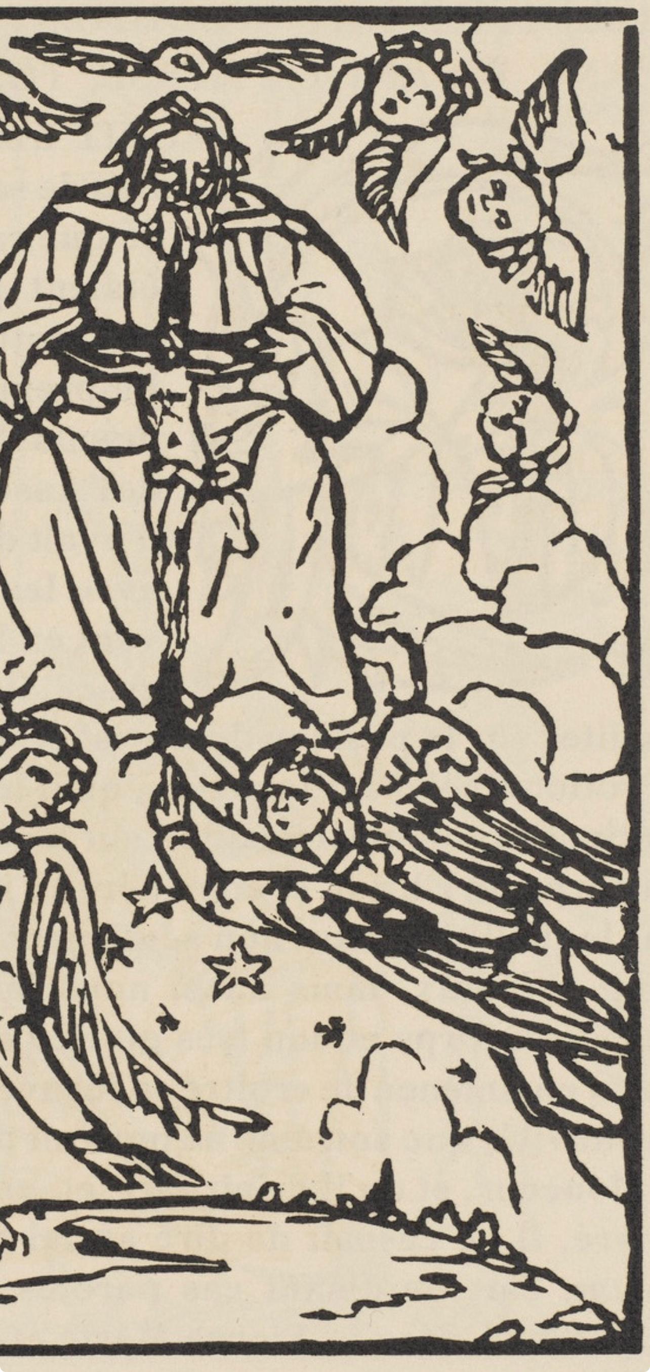 Composition (Morane, N° 100), Les Petites Fleurs de St. Françoise, Émile Bernard - Beige Figurative Print by Emile Bernard