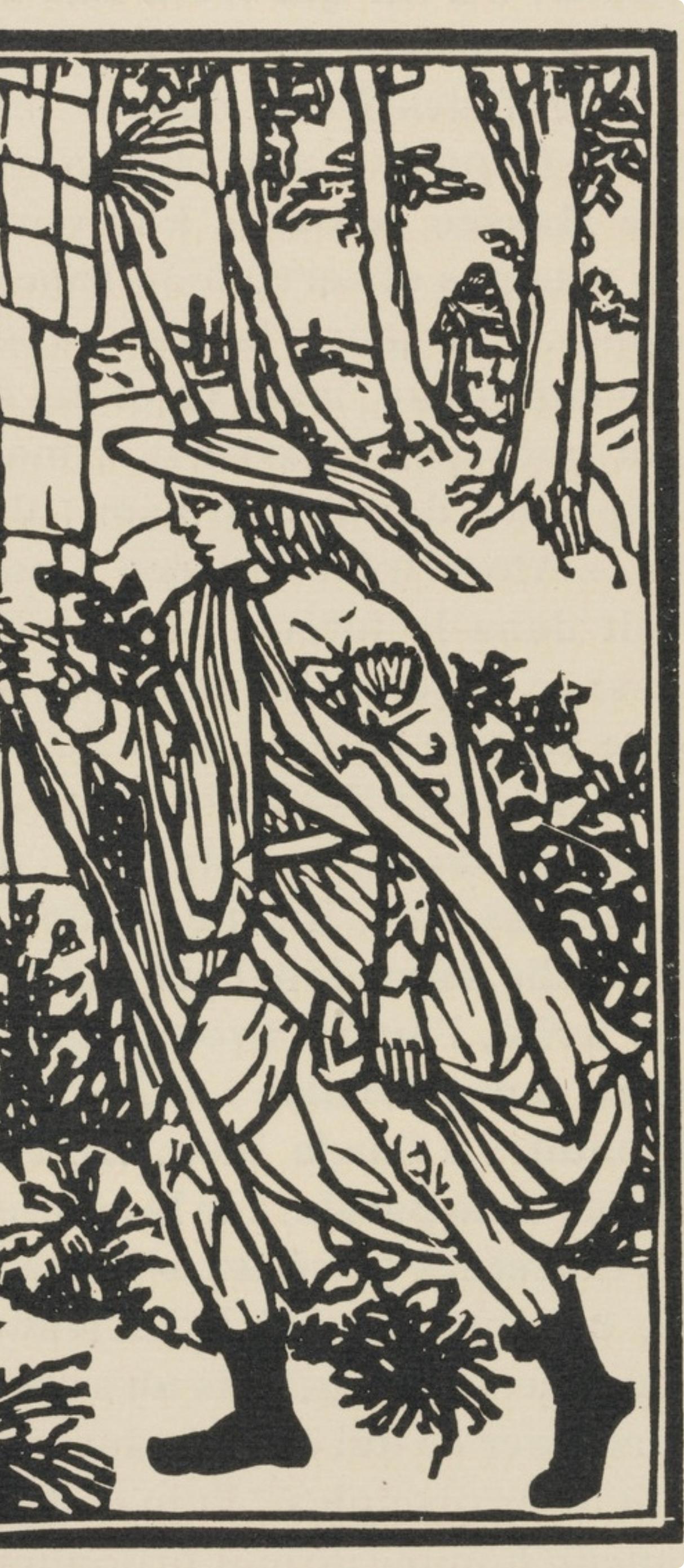 Composition (Morane, N° 100), Les Petites Fleurs de St. Françoise, Émile Bernard - Beige Figurative Print by Emile Bernard