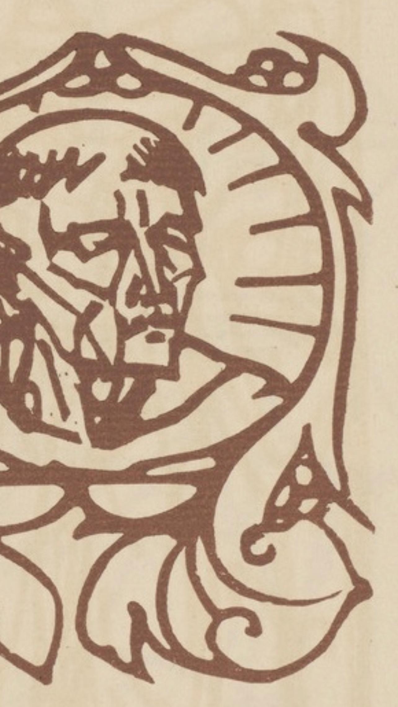 Composition (Morane, N° 100), Les Petites Fleurs de St. Françoise, Émile Bernard - Beige Landscape Print by Emile Bernard