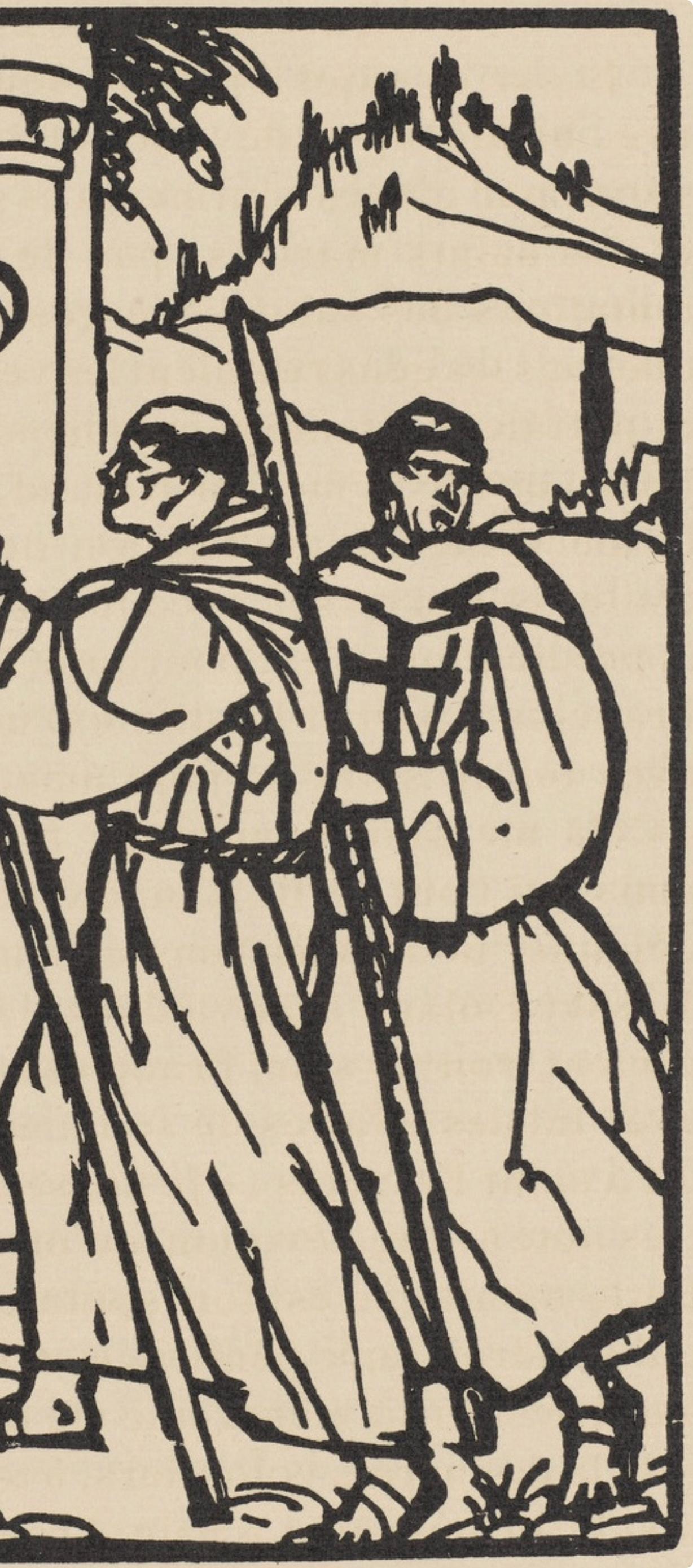 Composition (Morane, N° 100), Les Petites Fleurs de St. Françoise, Émile Bernard - Beige Figurative Print by Emile Bernard