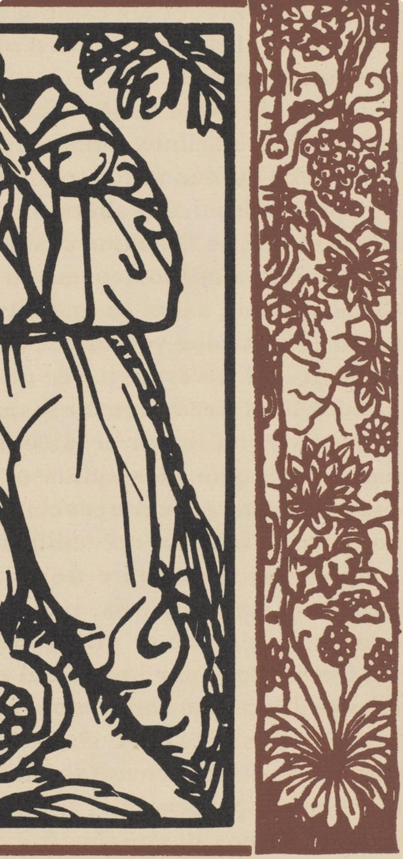 Composition (Morane, N° 100), Les Petites Fleurs de St. Françoise, Émile Bernard - Beige Landscape Print by Emile Bernard