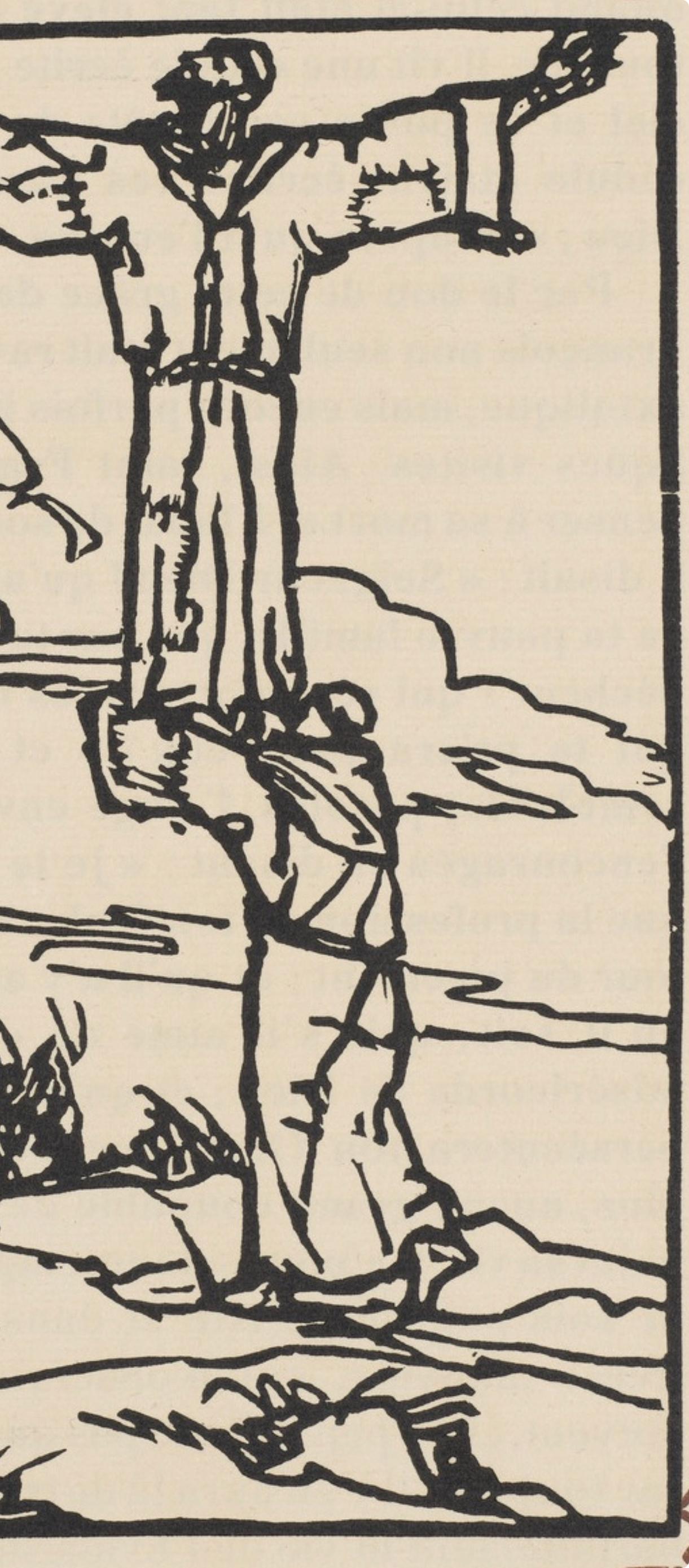 Composition (Morane, N° 100), Les Petites Fleurs de St. Françoise, Émile Bernard - Beige Figurative Print by Emile Bernard