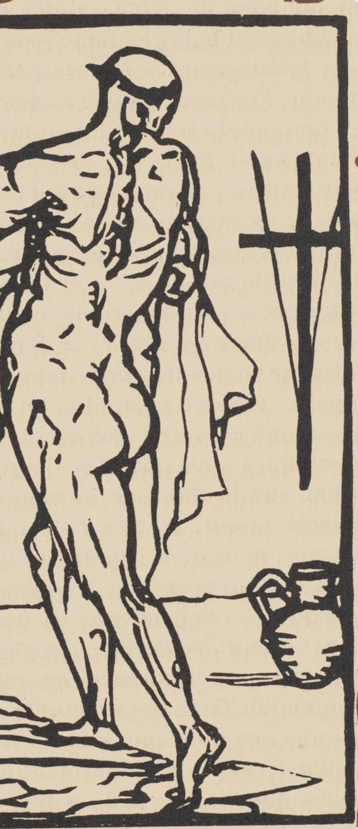 Komposition (Morane, N° 100), Les Petites Fleurs de St. Françoise, Émile Bernard (Beige), Figurative Print, von Emile Bernard