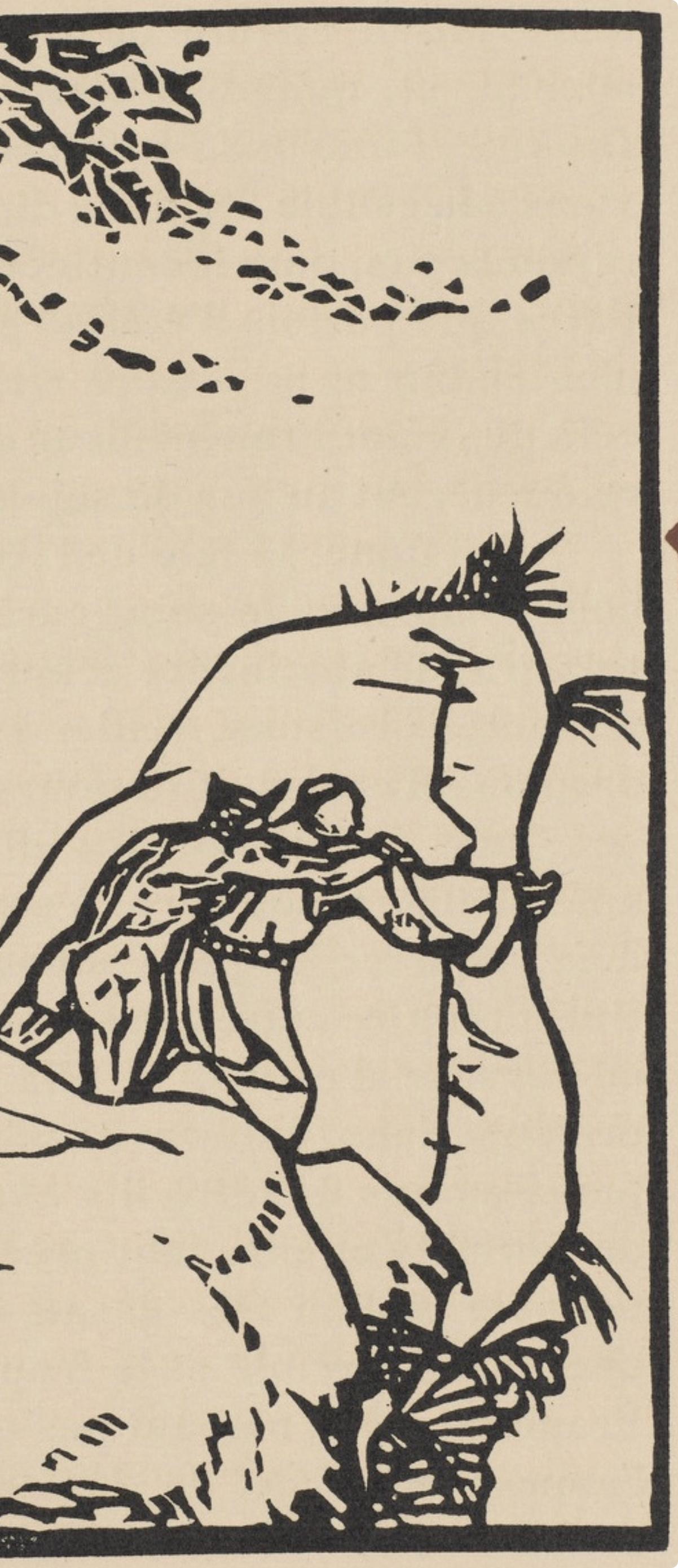 Composition (Morane, N° 100), Les Petites Fleurs de St. Françoise, Émile Bernard - Beige Figurative Print by Emile Bernard