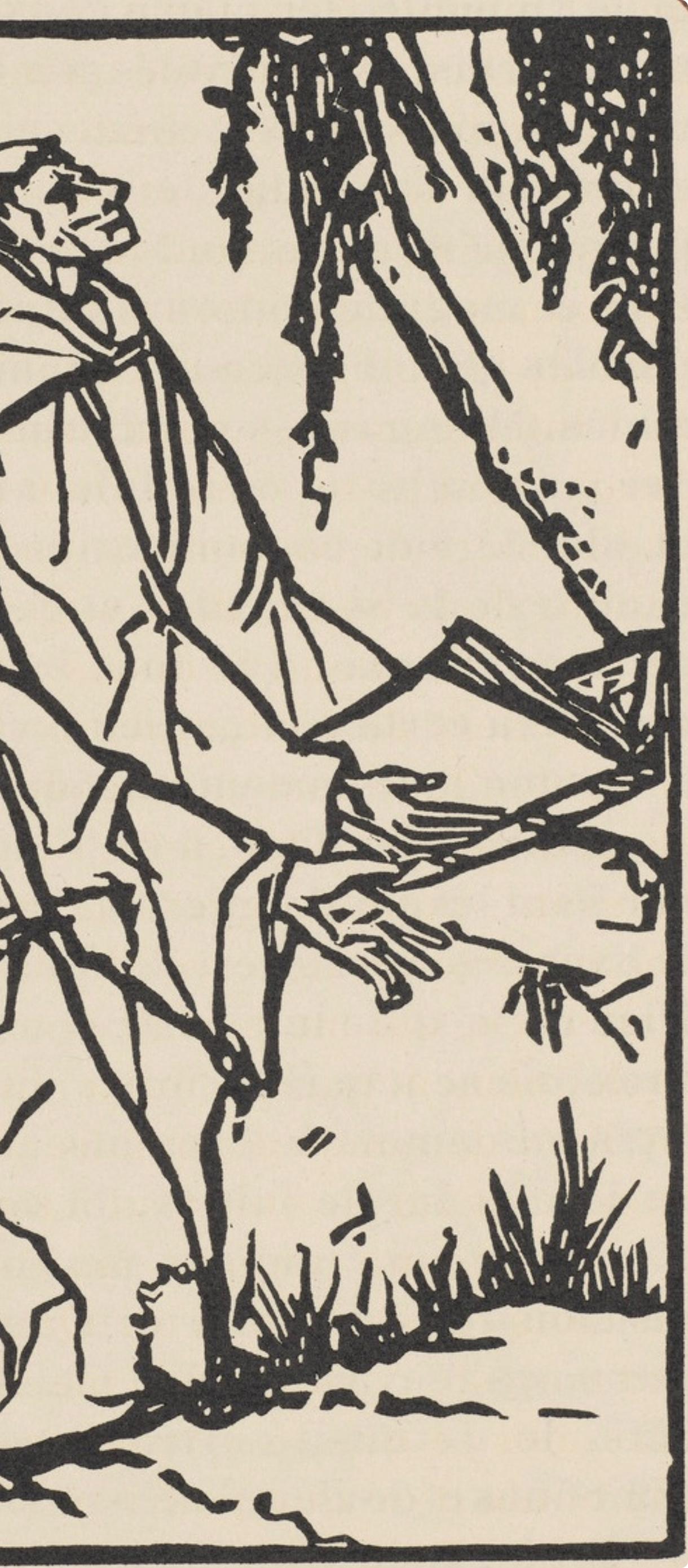 Composition (Morane, N° 100), Les Petites Fleurs de St. Françoise, Émile Bernard - Beige Figurative Print by Emile Bernard