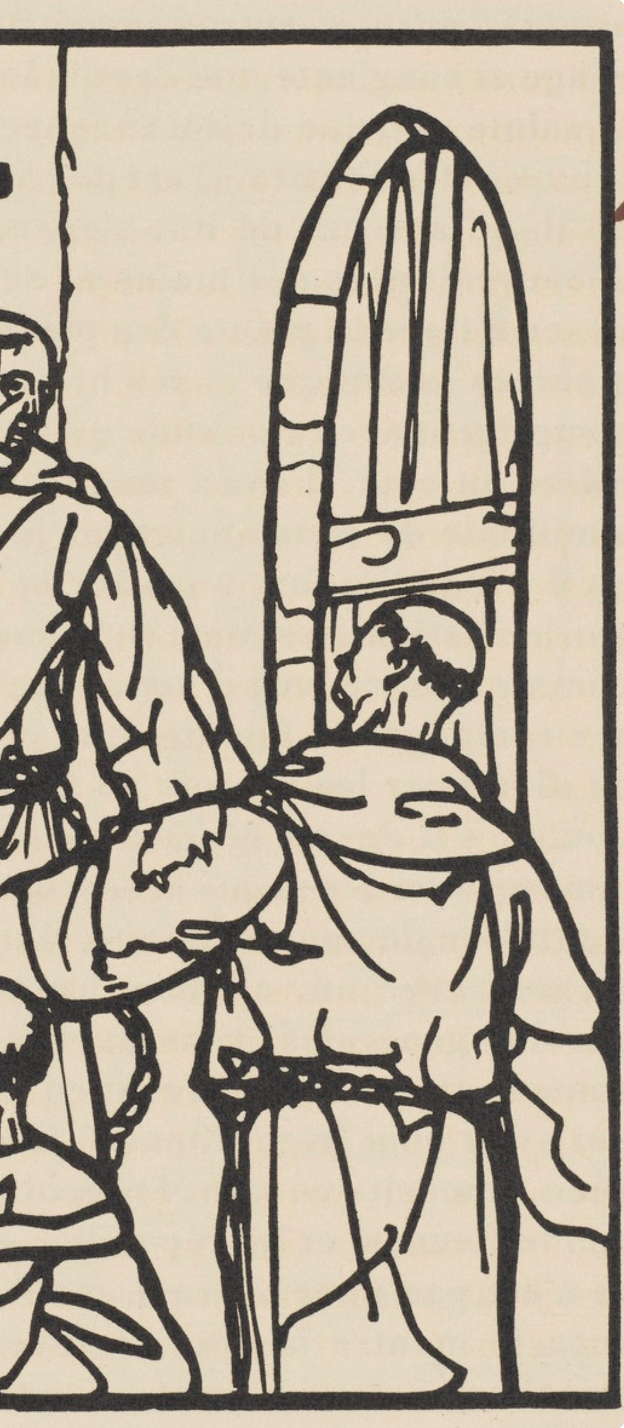 Komposition (Morane, N° 100), Les Petites Fleurs de St. Françoise, Émile Bernard (Beige), Figurative Print, von Emile Bernard