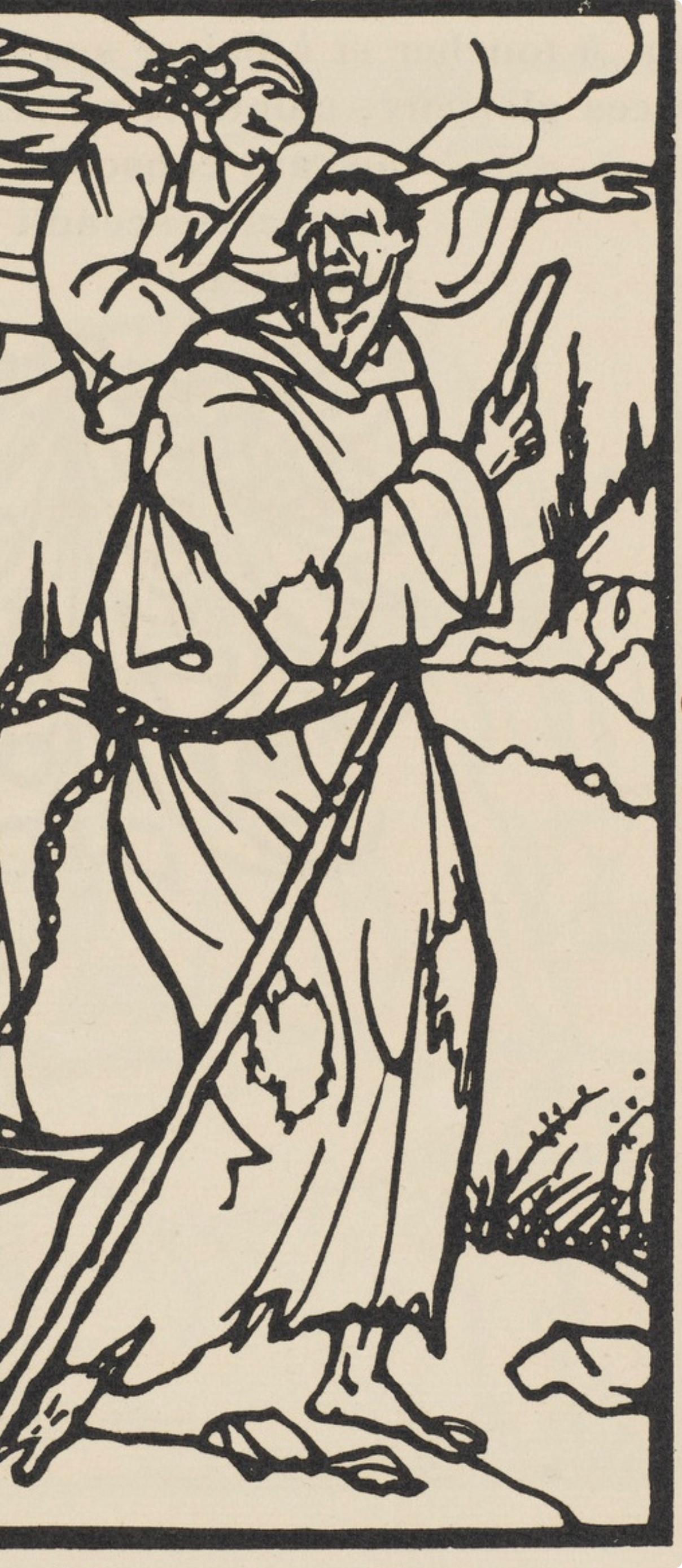 Composition (Morane, N° 100), Les Petites Fleurs de St. Françoise, Émile Bernard - Beige Figurative Print by Emile Bernard