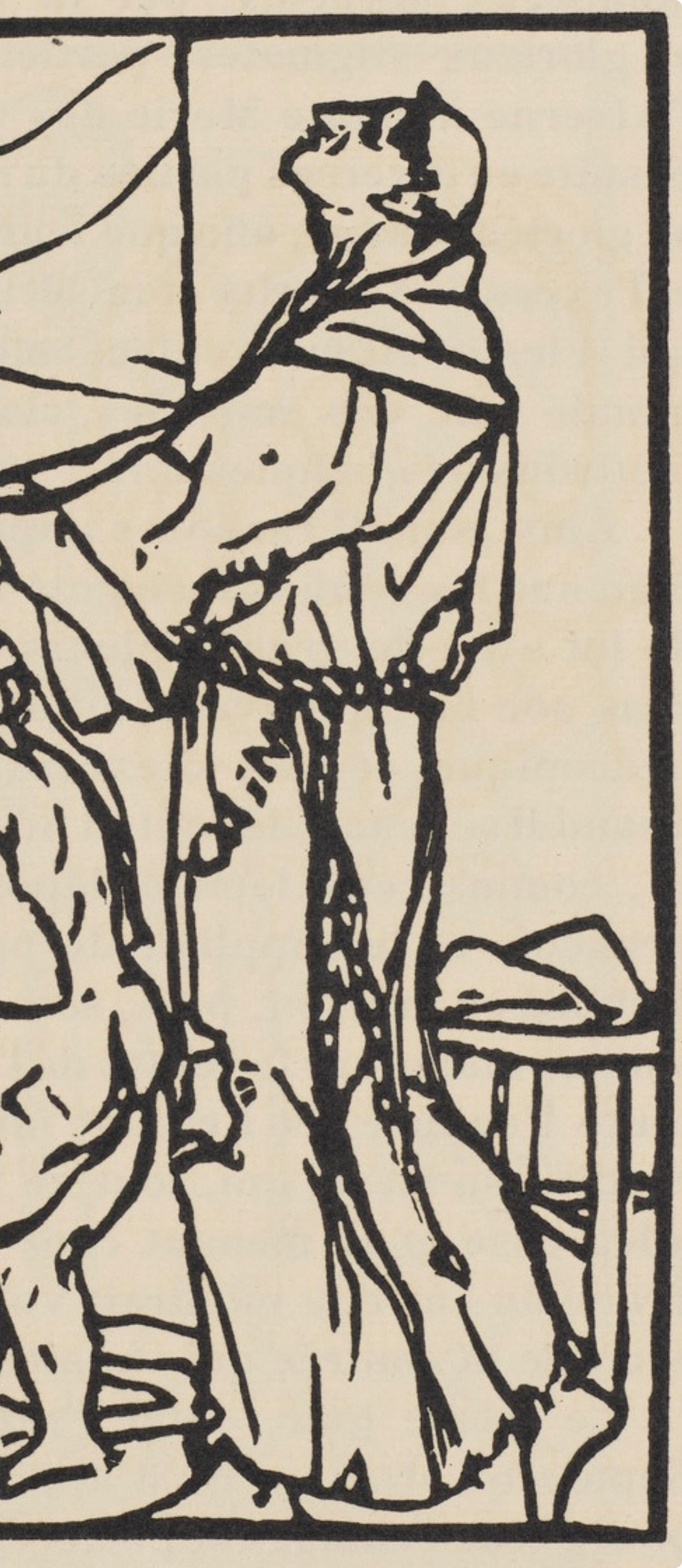 Composition (Morane, N° 100), Les Petites Fleurs de St. Françoise, Émile Bernard - Beige Figurative Print by Emile Bernard