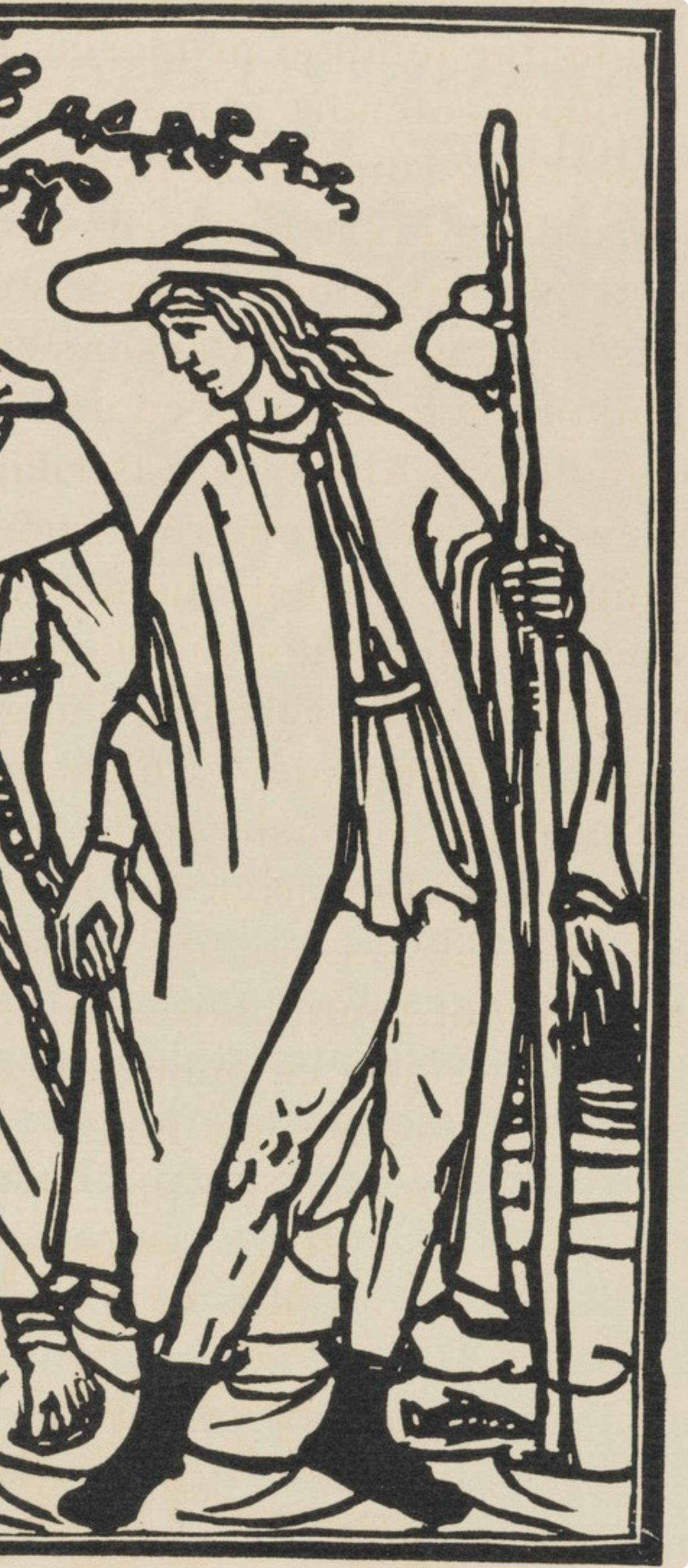 Composition (Morane, N° 100), Les Petites Fleurs de St. Françoise, Émile Bernard - Beige Landscape Print by Emile Bernard