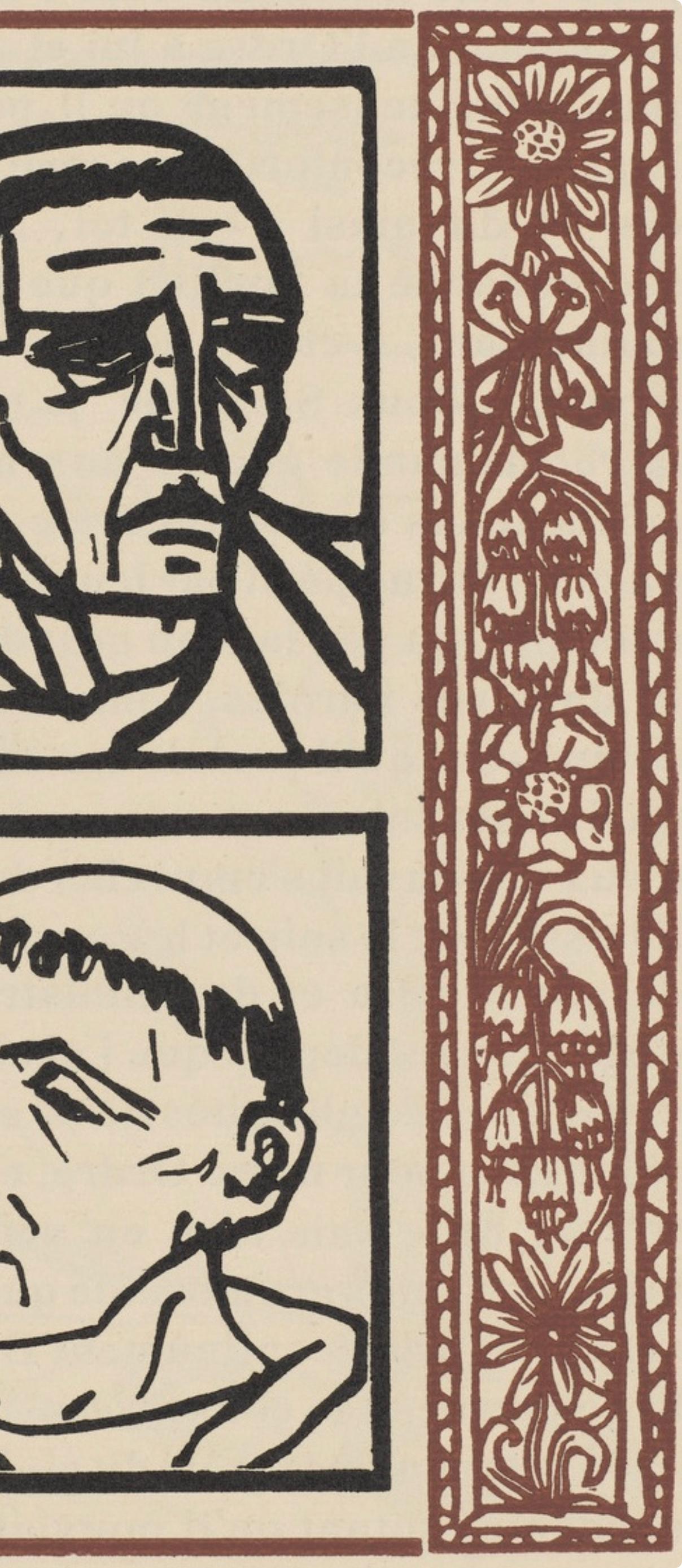 Composición (Morane, N° 100), Les Petites Fleurs de St. Françoise, Émile Bernard - Landscape Print Beige de Emile Bernard