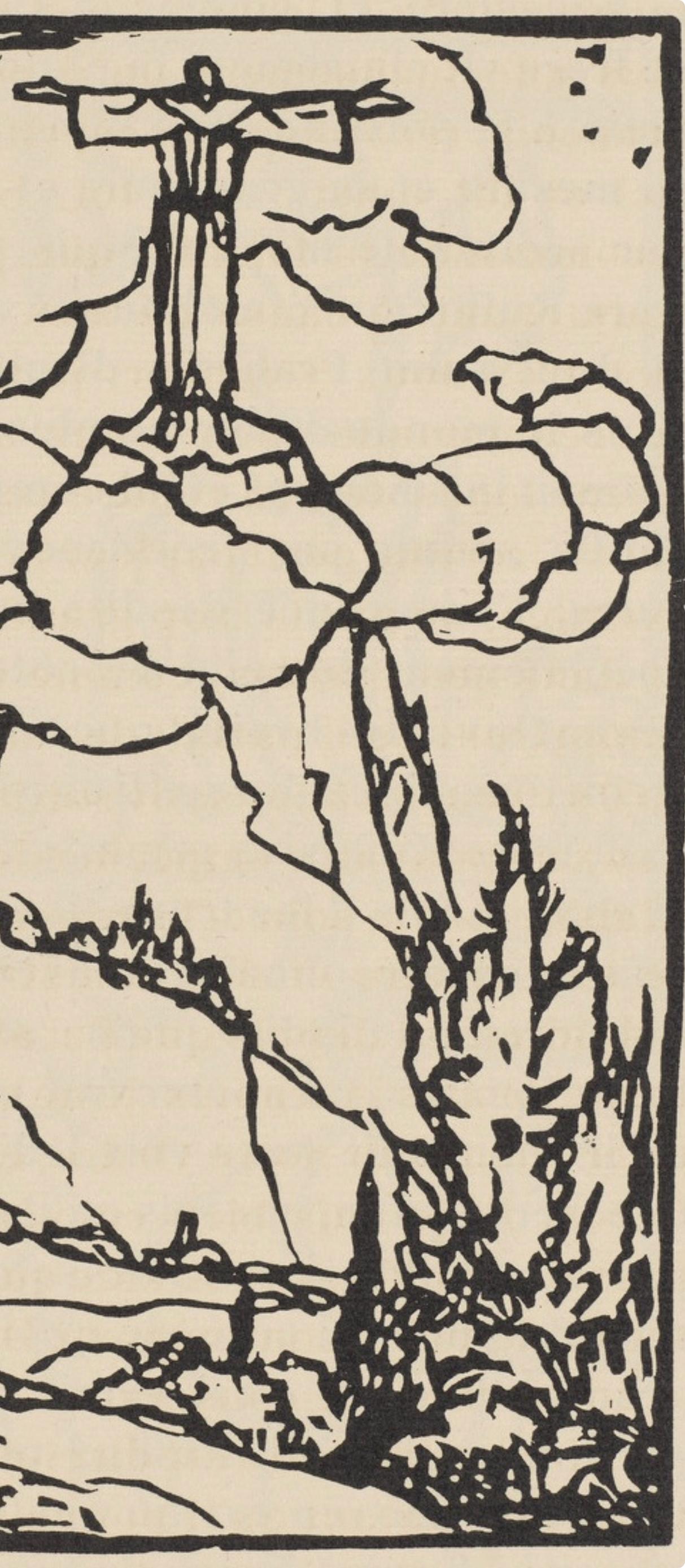 Komposition (Morane, N° 100), Les Petites Fleurs de St. Françoise, Émile Bernard (Beige), Figurative Print, von Emile Bernard