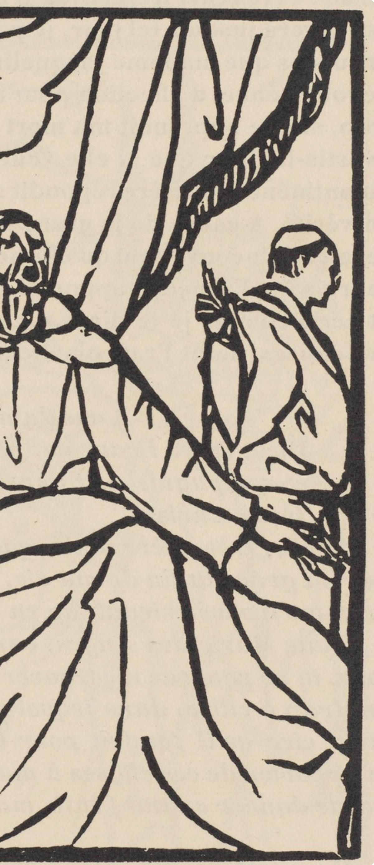 Composition (Morane, N° 100), Les Petites Fleurs de St. Françoise, Émile Bernard - Beige Figurative Print by Emile Bernard