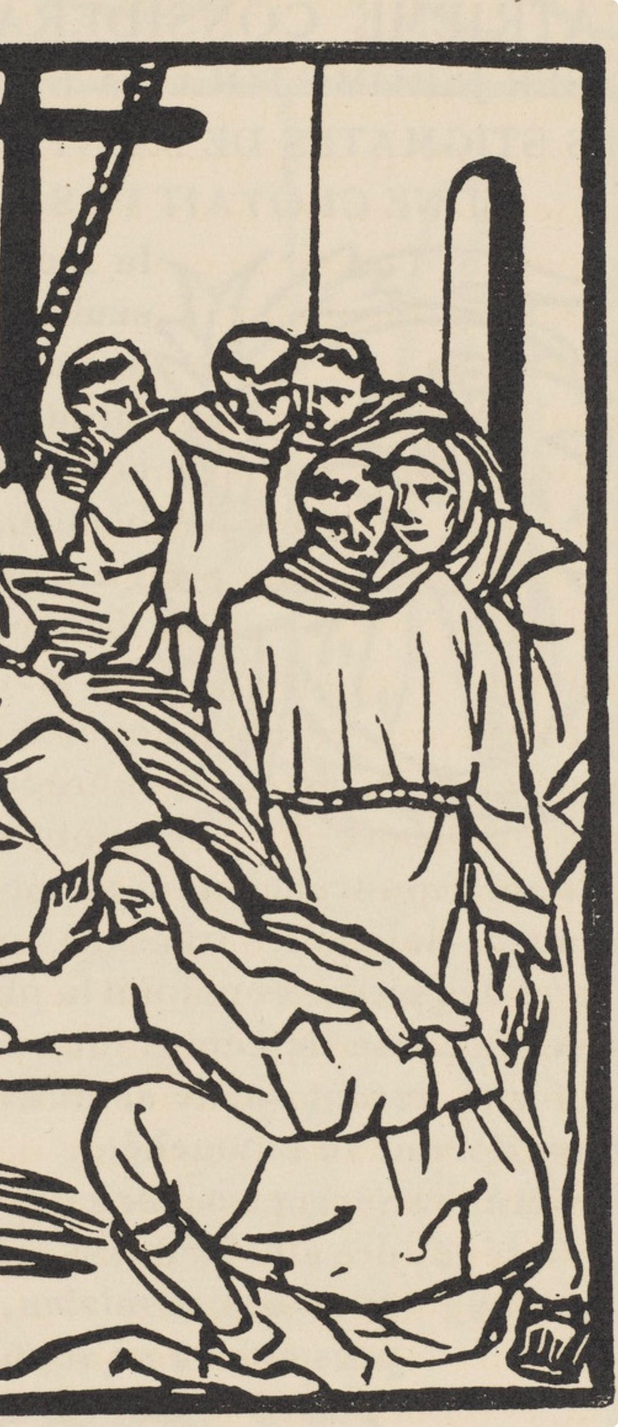 Composition (Morane, N° 100), Les Petites Fleurs de St. Françoise, Émile Bernard - Beige Figurative Print by Emile Bernard