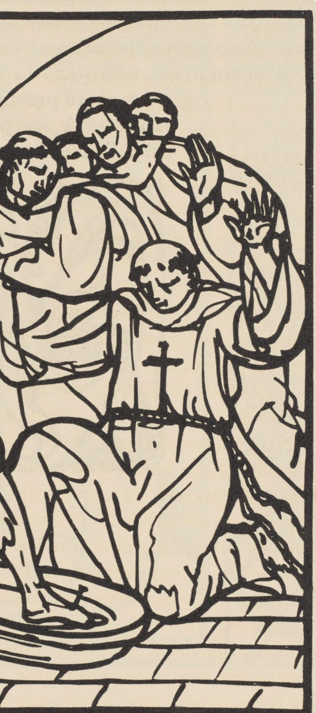 Composition (Morane, N° 100), Les Petites Fleurs de St. Françoise, Émile Bernard - Beige Figurative Print by Emile Bernard