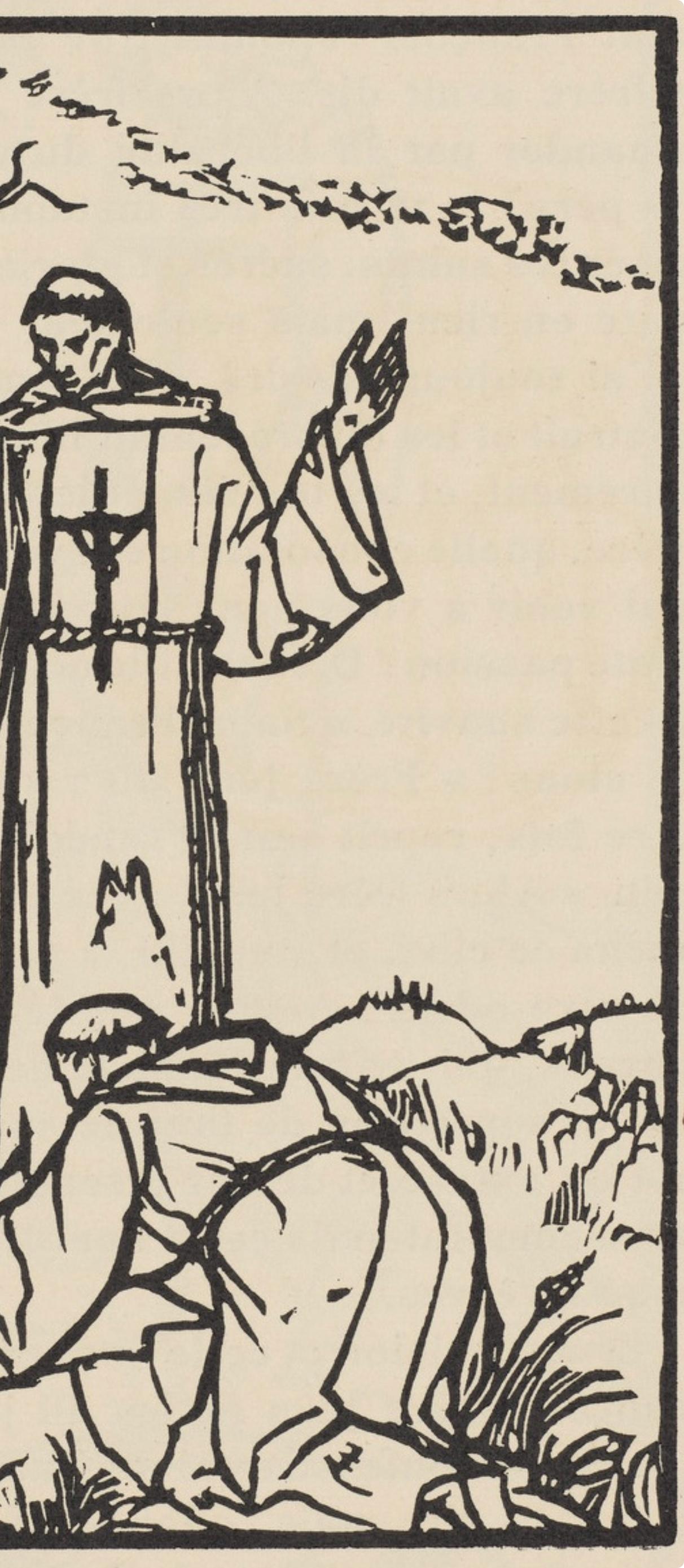Composition (Morane, N° 100), Les Petites Fleurs de St. Françoise, Émile Bernard - Beige Figurative Print by Emile Bernard