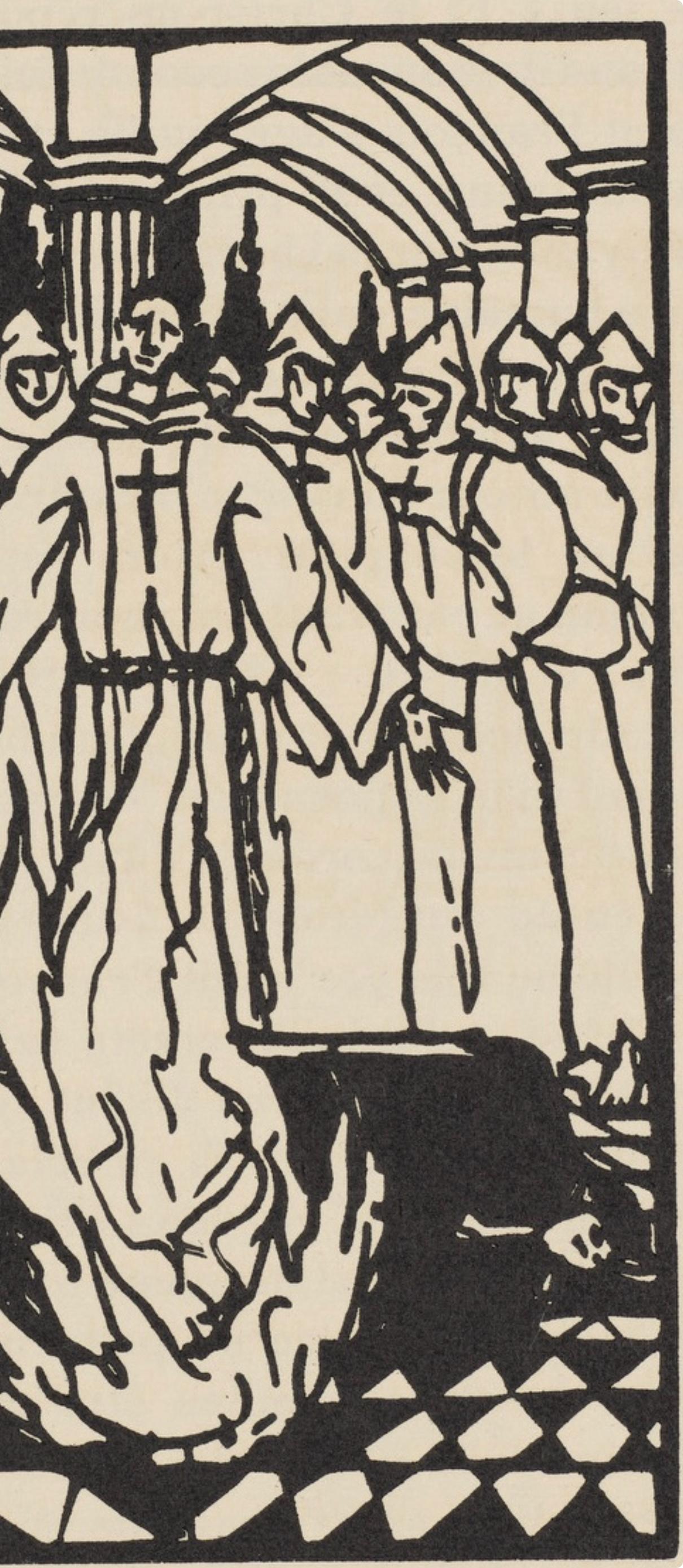 Composition (Morane, N° 100), Les Petites Fleurs de St. Françoise, Émile Bernard - Beige Figurative Print by Emile Bernard