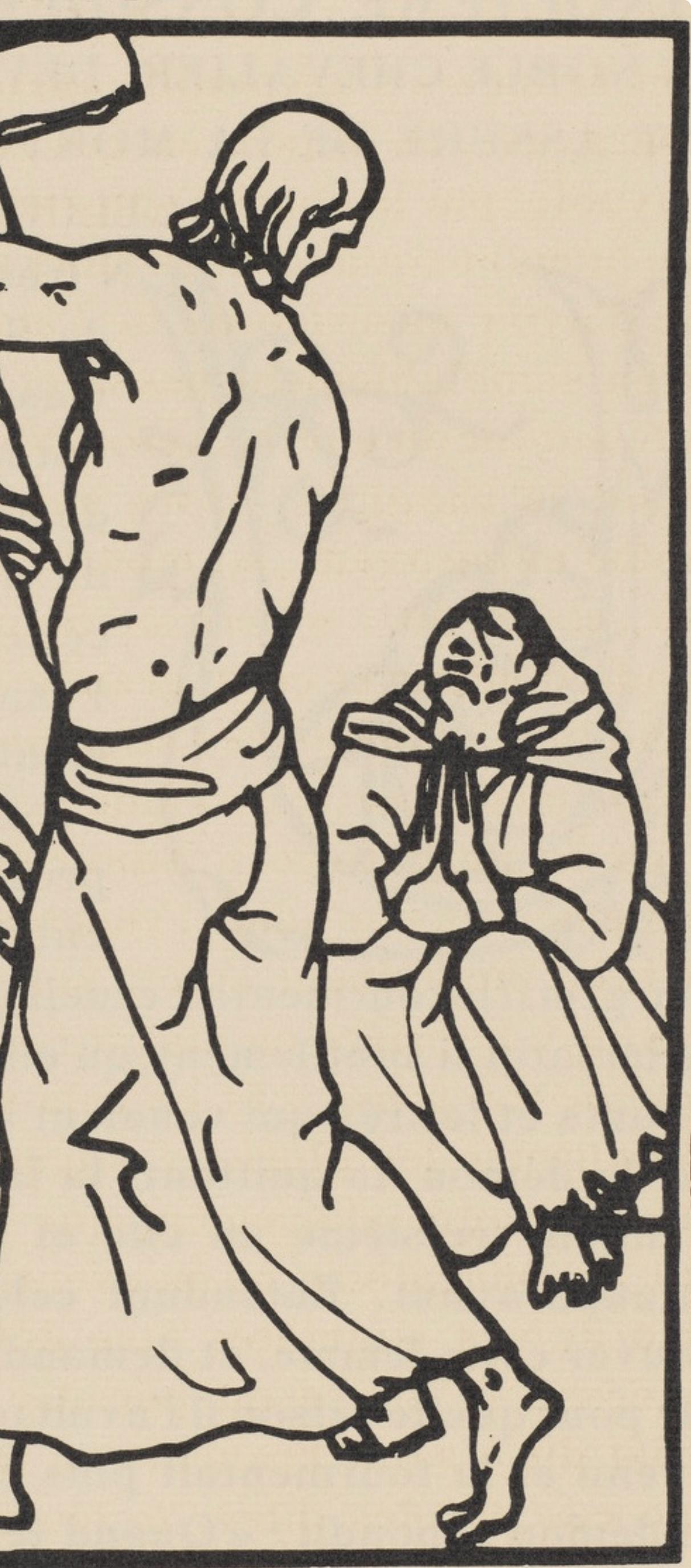 Komposition (Morane, N° 100), Les Petites Fleurs de St. Françoise, Émile Bernard (Beige), Figurative Print, von Emile Bernard