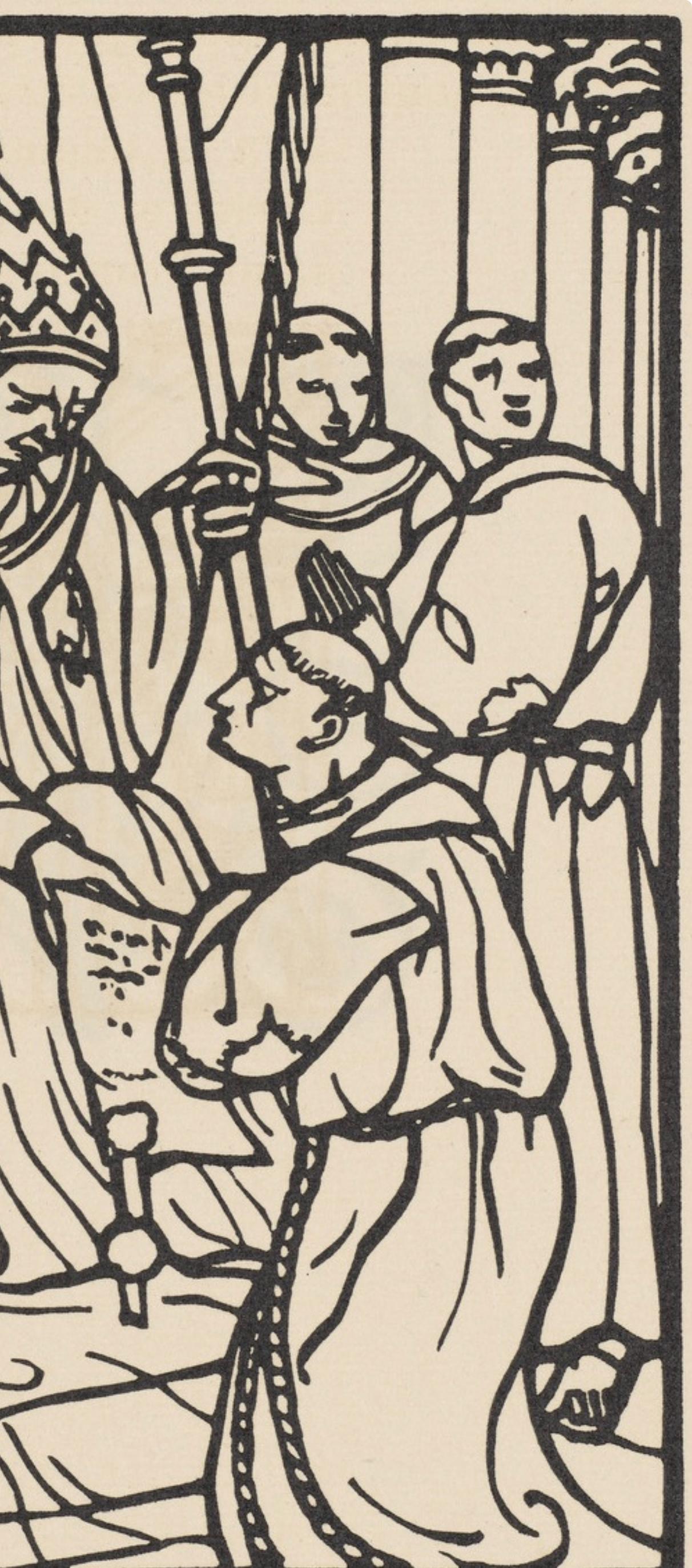 Composition (Morane, N° 100), Les Petites Fleurs de St. Françoise, Émile Bernard - Beige Landscape Print by Emile Bernard