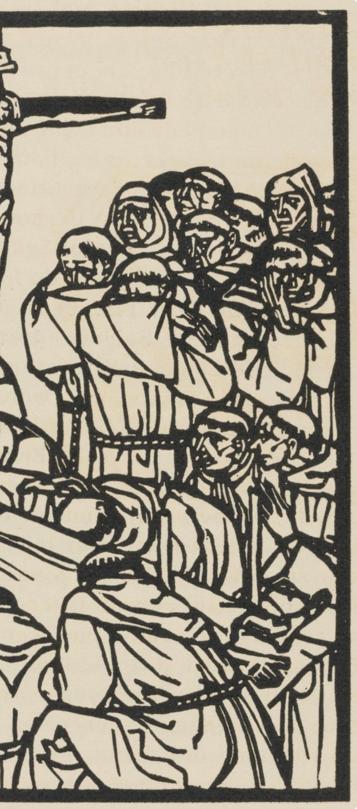 Composition (Morane, N° 100), Les Petites Fleurs de St. Françoise, Émile Bernard - Beige Figurative Print by Emile Bernard