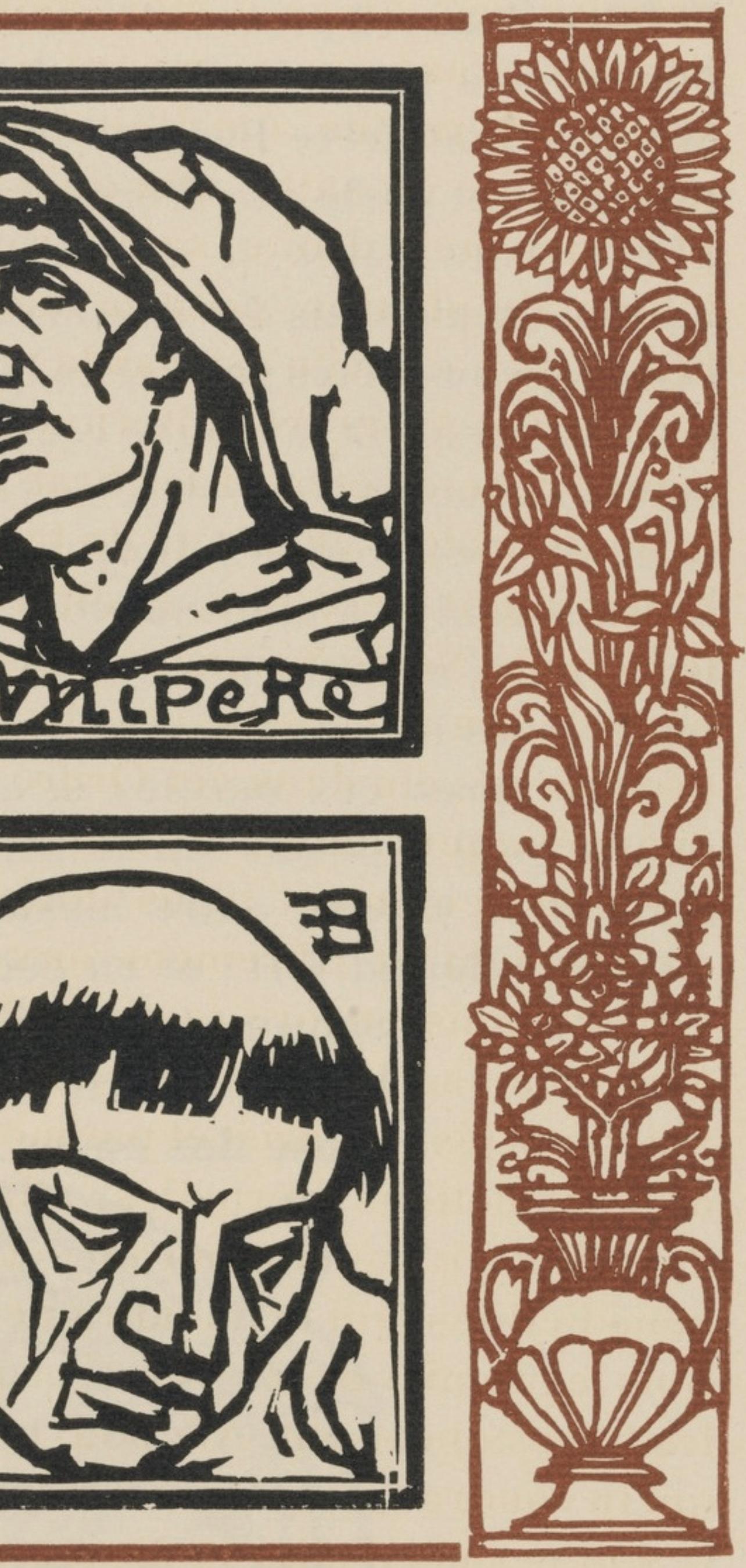 Composition (Morane, N° 100), Les Petites Fleurs de St. Françoise, Émile Bernard - Beige Figurative Print by Emile Bernard