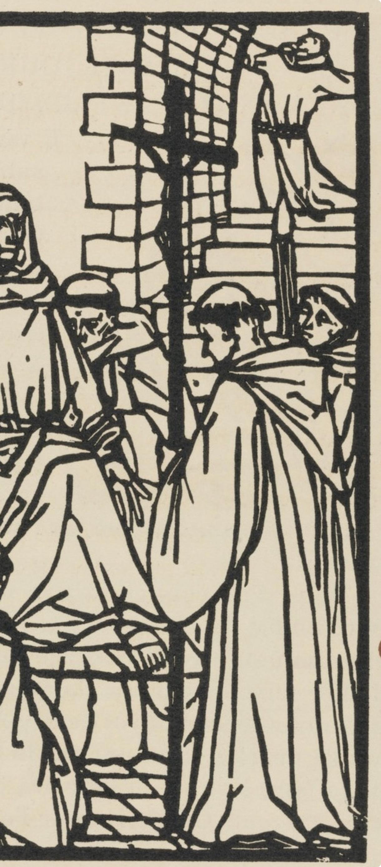 Composizione (Morane, N° 100), Les Petites Fleurs de St. Françoise, Émile Bernard - Figurative Print Beige di Emile Bernard