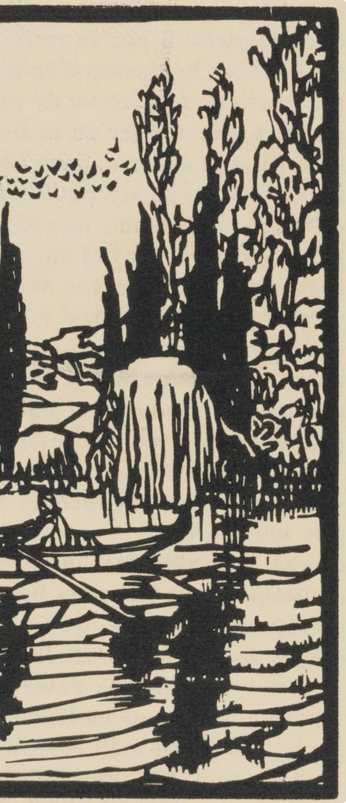 Composition (Morane, N° 100), Les Petites Fleurs de St. Françoise, Émile Bernard - Beige Figurative Print by Emile Bernard