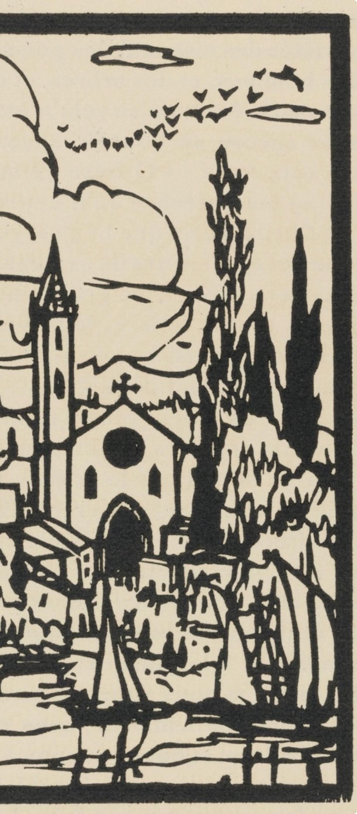 Composition (Morane, N° 100), Les Petites Fleurs de St. Françoise, Émile Bernard - Beige Figurative Print by Emile Bernard