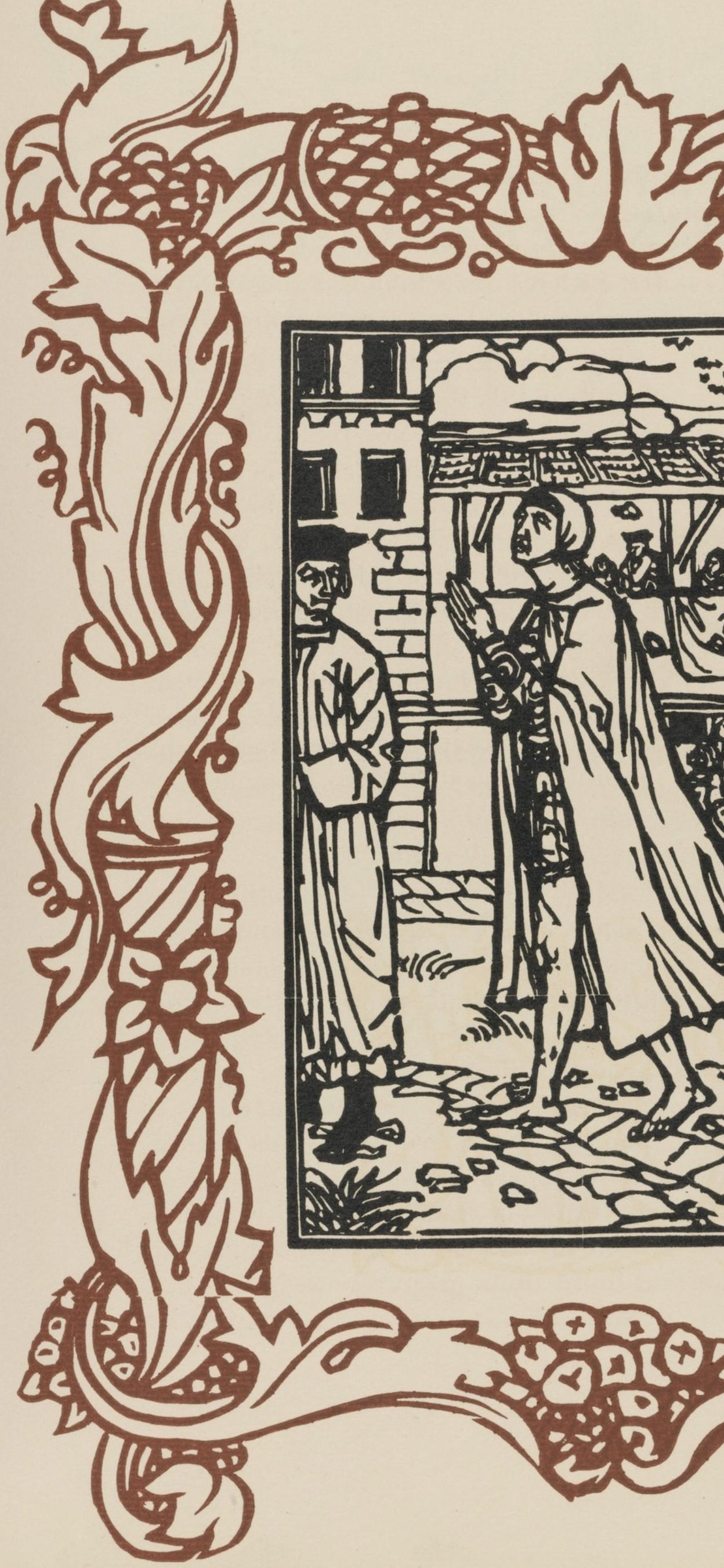 Wood engraving on vergé d'Arches paper. Inscription: unsigned and unnumbered, as issued. Good condition. Notes: From the volume, Les Petites Fleurs de St. François, 1928. Published by Ambroise Vollard, éditeur, Paris; printed by l'imprimerie Féquet