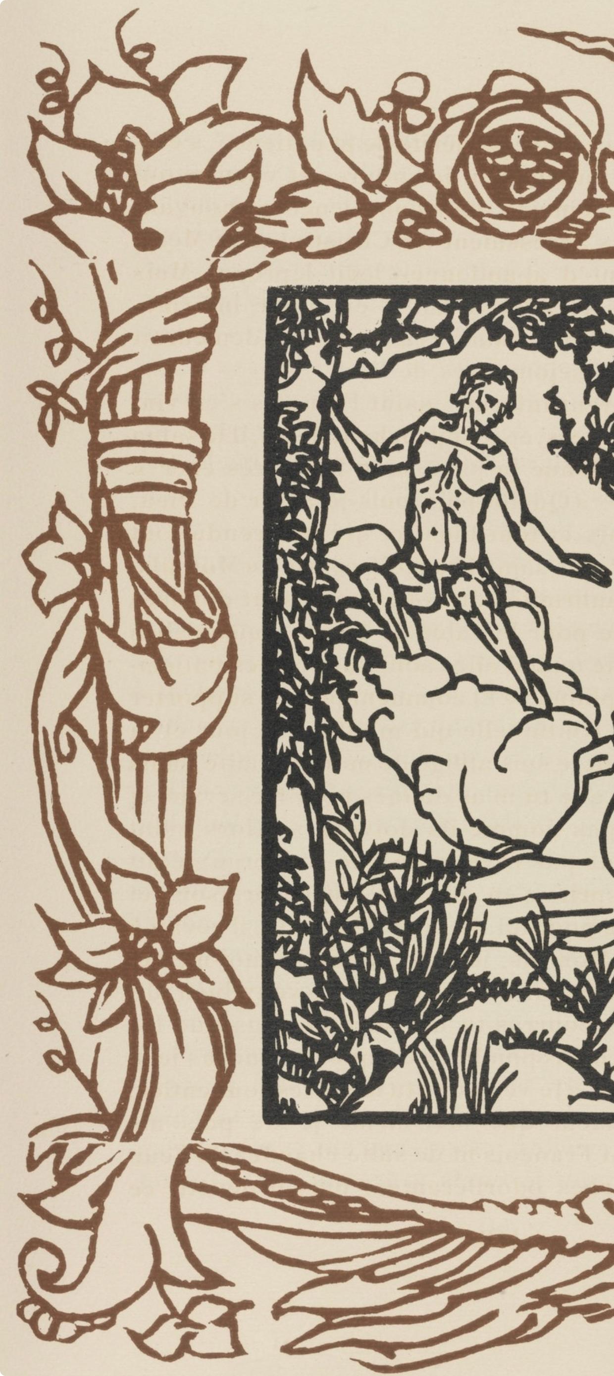 Wood engraving on vergé d'Arches paper. Inscription: unsigned and unnumbered, as issued. Good condition. Notes: From the volume, Les Petites Fleurs de St. François, 1928. Published by Ambroise Vollard, éditeur, Paris; printed by l'imprimerie Féquet