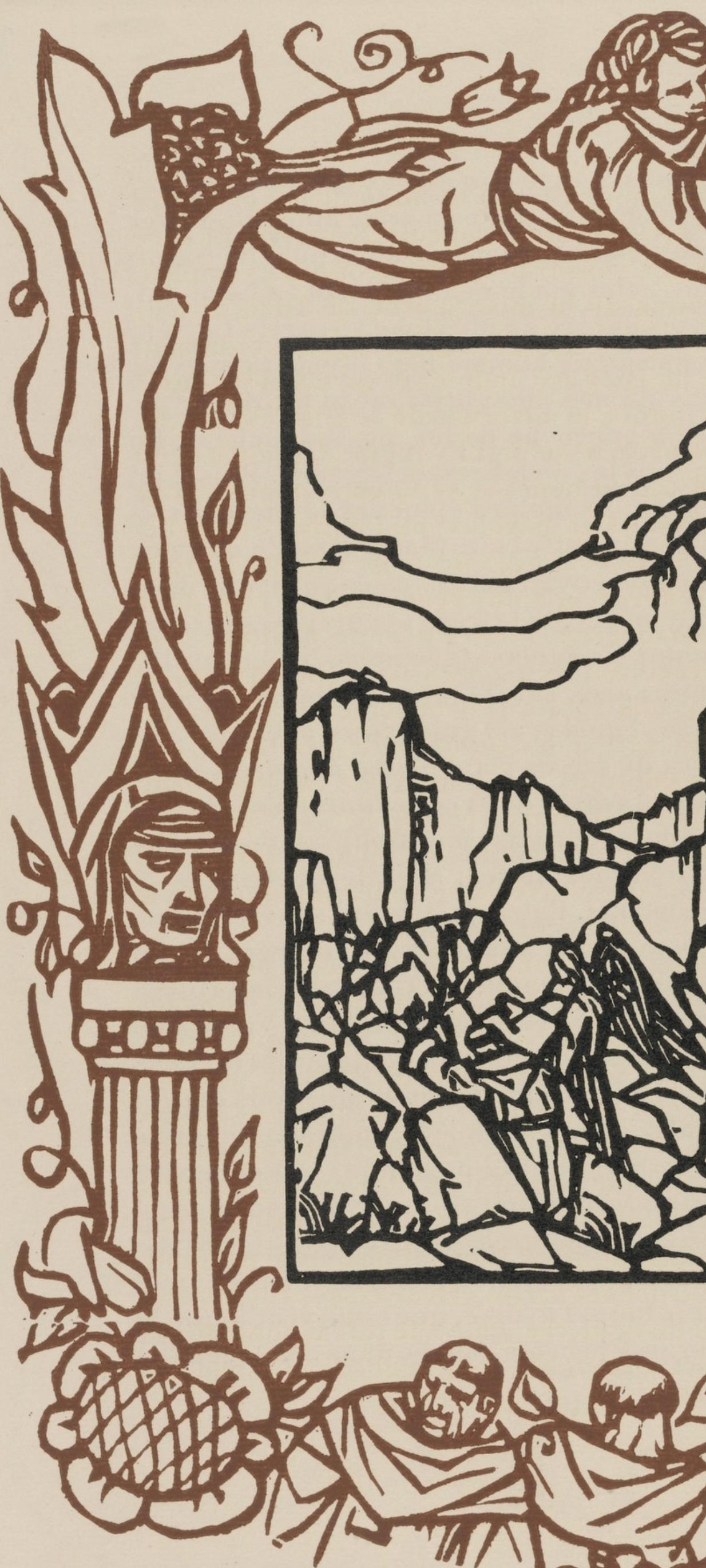 Wood engraving on vergé d'Arches paper. Inscription: unsigned and unnumbered, as issued. Good condition. Notes: From the volume, Les Petites Fleurs de St. François, 1928. Published by Ambroise Vollard, éditeur, Paris; printed by l'imprimerie Féquet