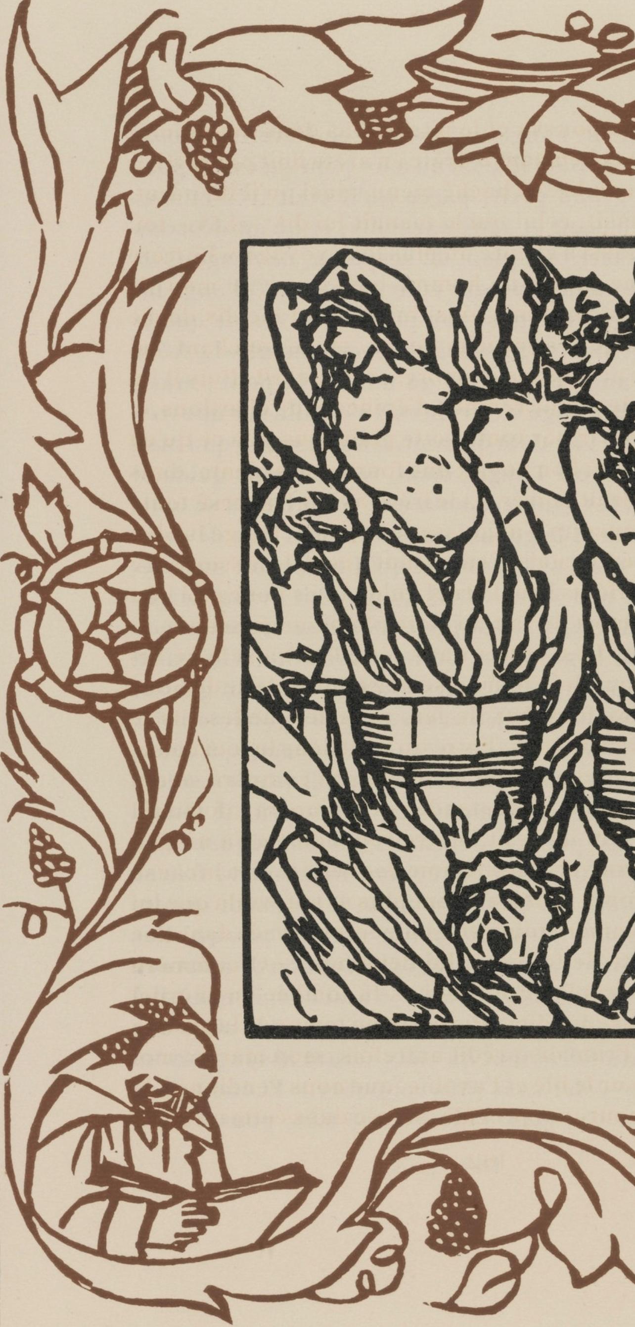 Wood engraving on vergé d'Arches paper. Inscription: unsigned and unnumbered, as issued. Good condition. Notes: From the volume, Les Petites Fleurs de St. François, 1928. Published by Ambroise Vollard, éditeur, Paris; printed by l'imprimerie Féquet