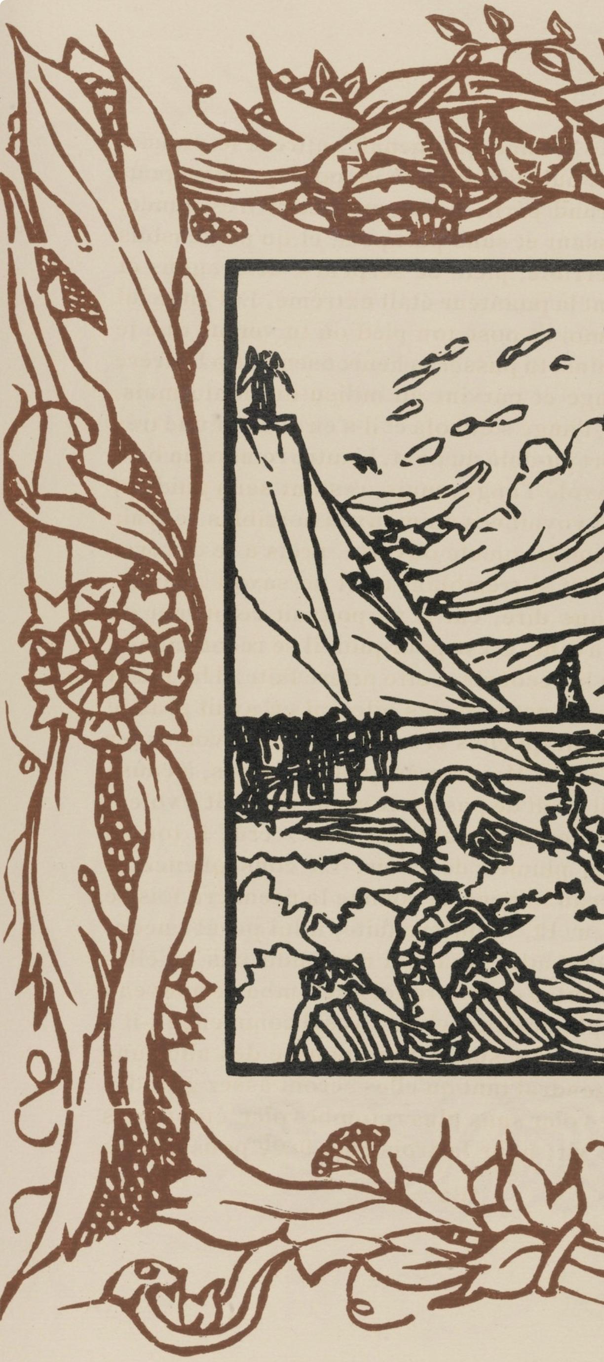 Wood engraving on vergé d'Arches paper. Inscription: unsigned and unnumbered, as issued. Good condition. Notes: From the volume, Les Petites Fleurs de St. François, 1928. Published by Ambroise Vollard, éditeur, Paris; printed by l'imprimerie Féquet