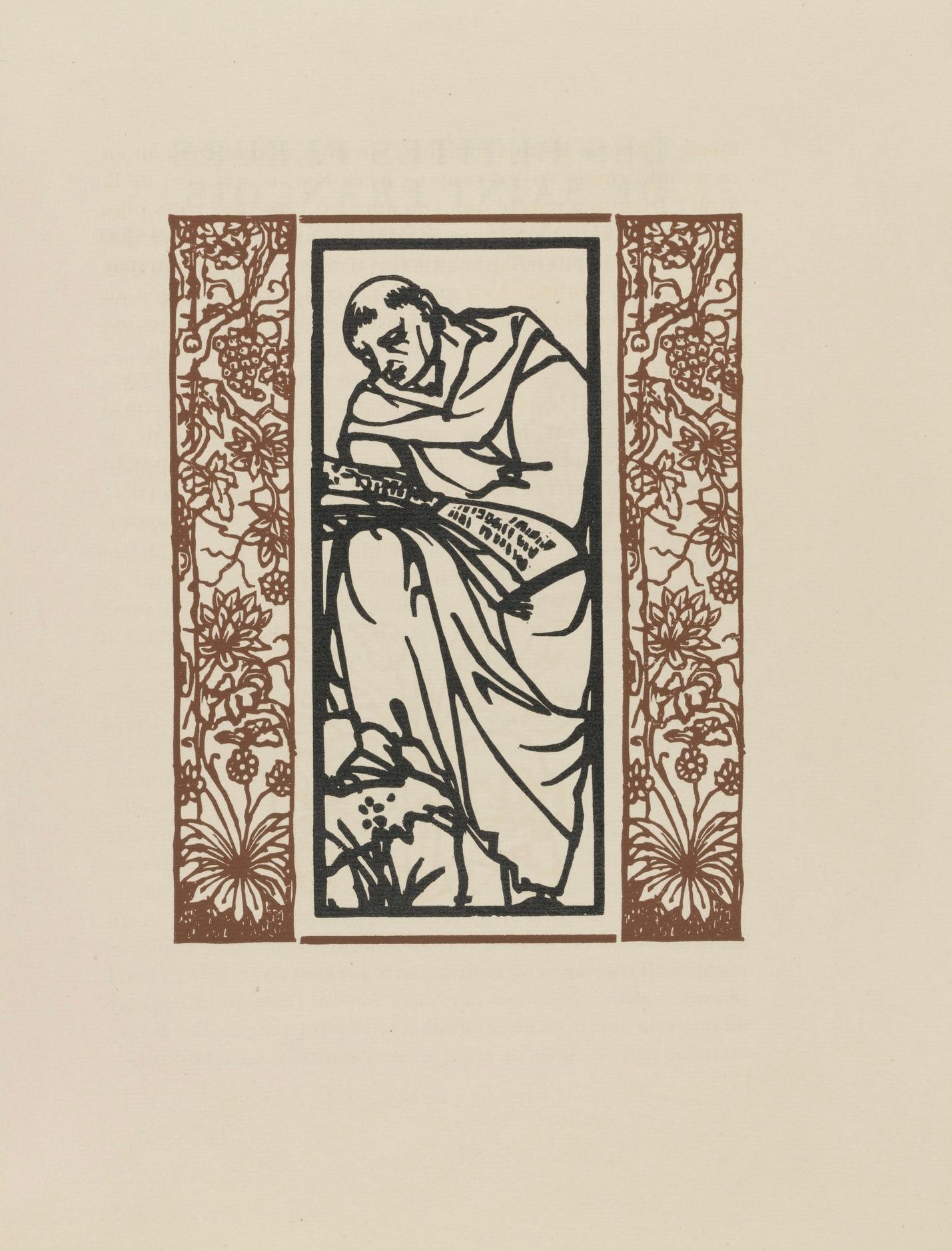 Wood engraving on vergé d'Arches paper. Inscription: unsigned and unnumbered, as issued. Good condition. Notes: From the volume, Les Petites Fleurs de St. François, 1928. Published by Ambroise Vollard, éditeur, Paris; printed by l'imprimerie Féquet