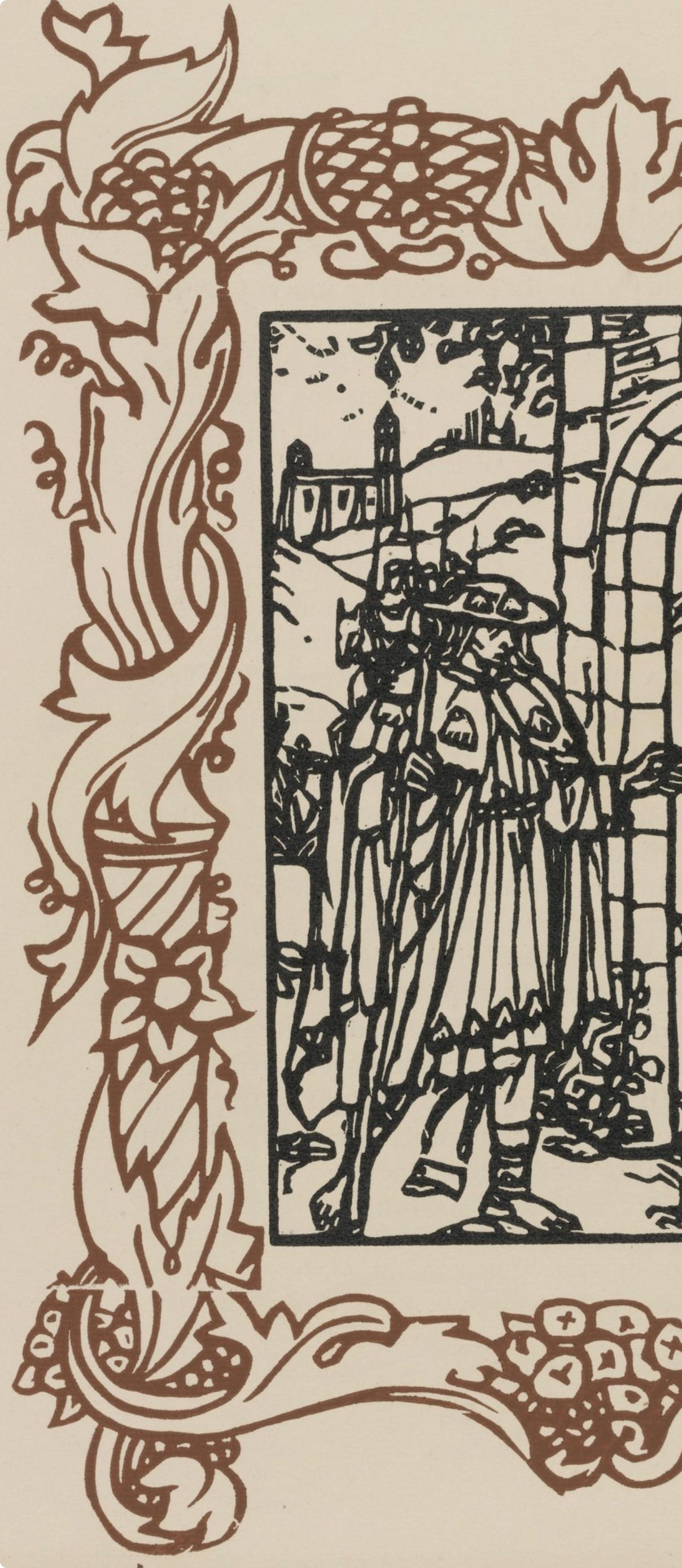Wood engraving on vergé d'Arches paper. Inscription: unsigned and unnumbered, as issued. Good condition. Notes: From the volume, Les Petites Fleurs de St. François, 1928. Published by Ambroise Vollard, éditeur, Paris; printed by l'imprimerie Féquet