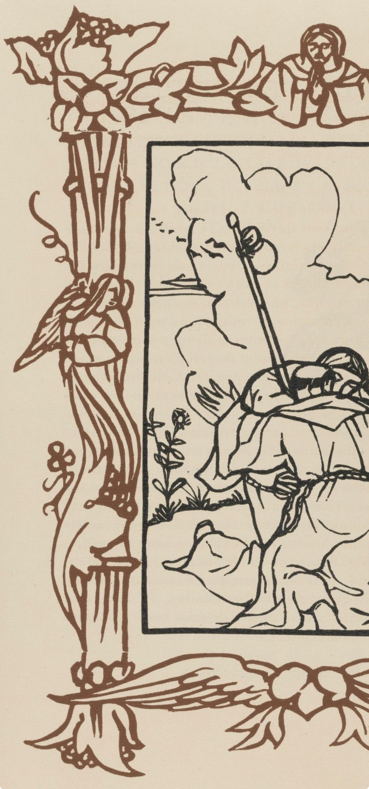 Wood engraving on vergé d'Arches paper. Inscription: unsigned and unnumbered, as issued. Good condition. Notes: From the volume, Les Petites Fleurs de St. François, 1928. Published by Ambroise Vollard, éditeur, Paris; printed by l'imprimerie Féquet