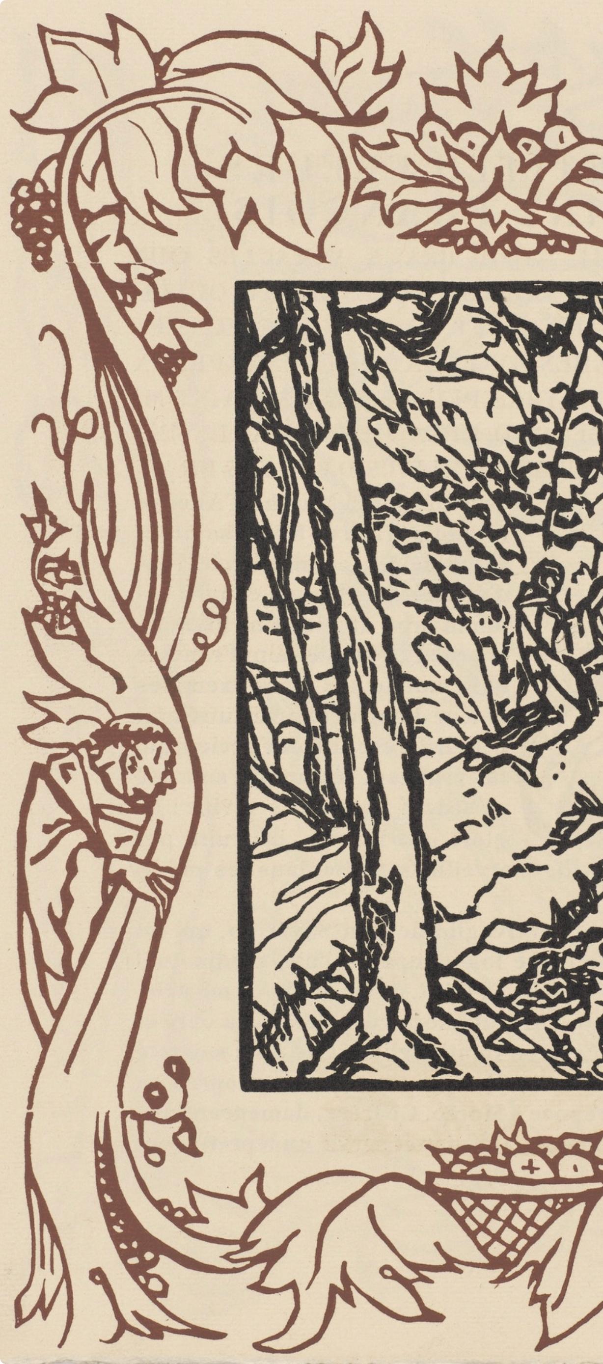Holzstich auf vergé d'Arches-Papier. Aufschrift: unsigniert und nicht nummeriert, wie ausgegeben. Guter Zustand. Anmerkungen: Aus dem Band Les Petites Fleurs de St. François, 1928. Herausgegeben von Ambroise Vollard, éditeur, Paris; gedruckt von